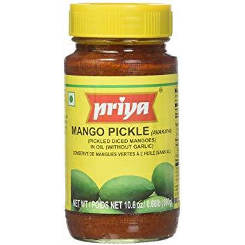 Priya Mango Pickle Without Garlic - 300 Gm (10.58 Oz)