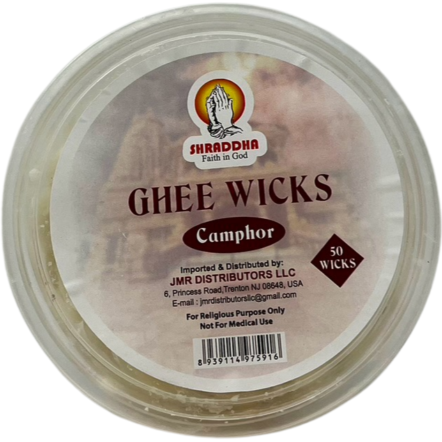 Shraddha Ghee Wicks Camphor - 50 Pc