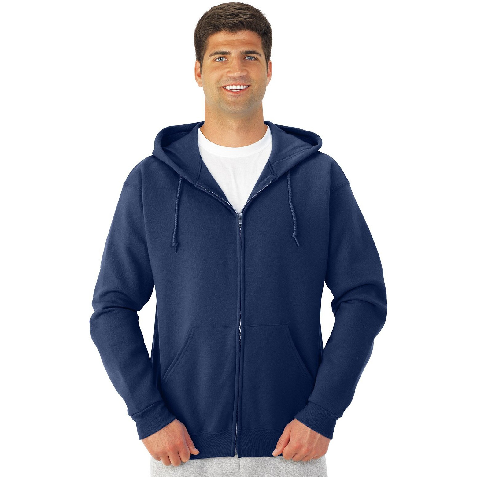 Jerzees Nublend Adult Full-Zip Hooded Sweatshirt 2X J. Navy