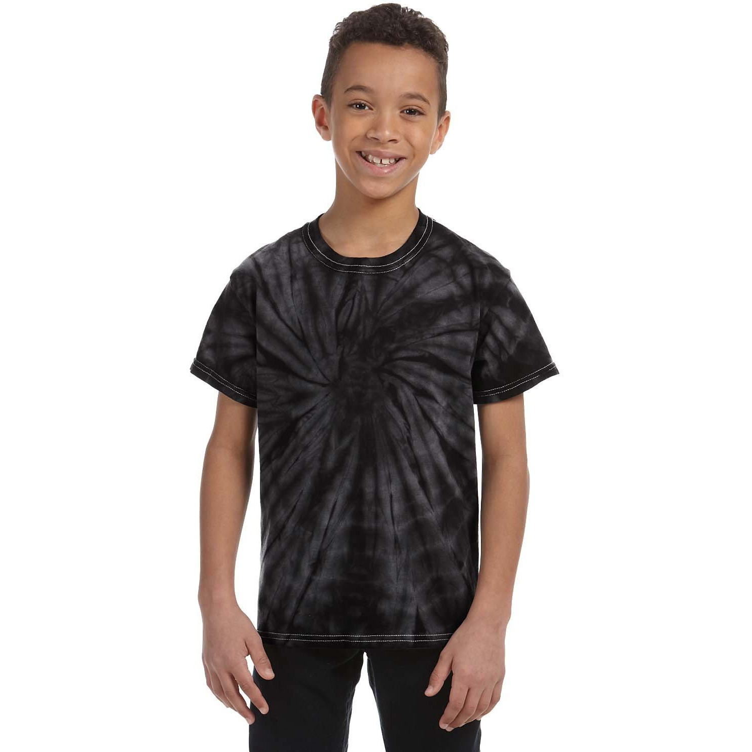 HS1000B Tie-Dye Youth Spider Tie-Dyed Tee - Black Spider - X-Small