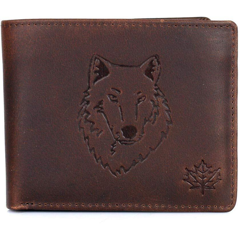 Karla Hanson Men's RFID Blocking Leather Wallet (Brown Wolf)