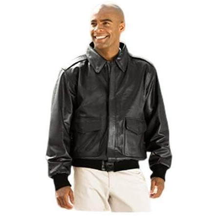 A-1 COWHIDE BOMBER Black 1080-4XL