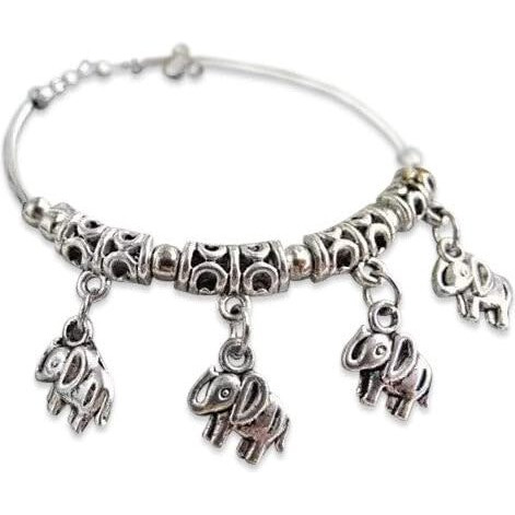 JOYOUS Natural Charm Stackable Bracelets, Elegant Elephants