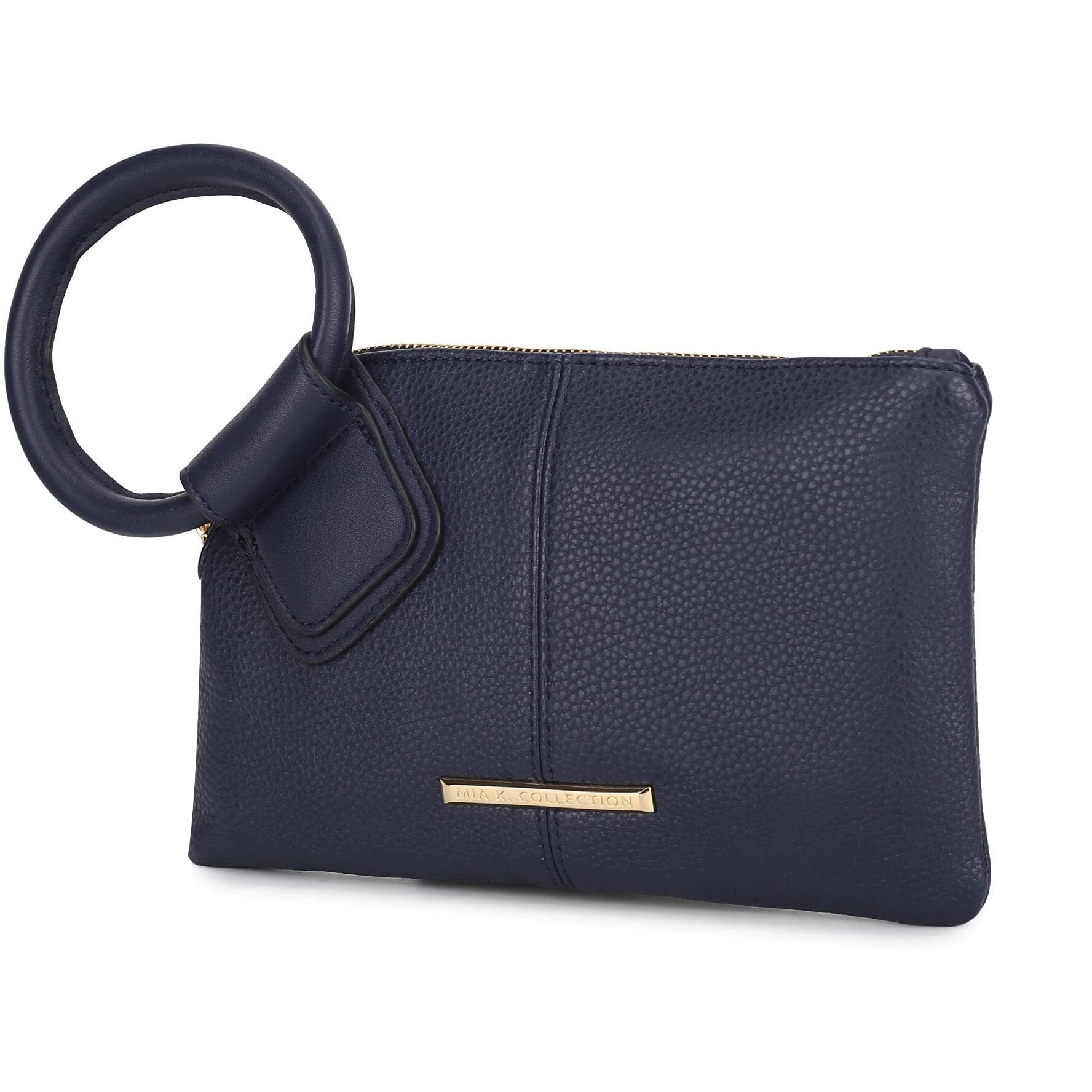 MKF Collection Simone Clutch-Wristlet Handbag For Women by Mia k - Navy - Vegan Leather