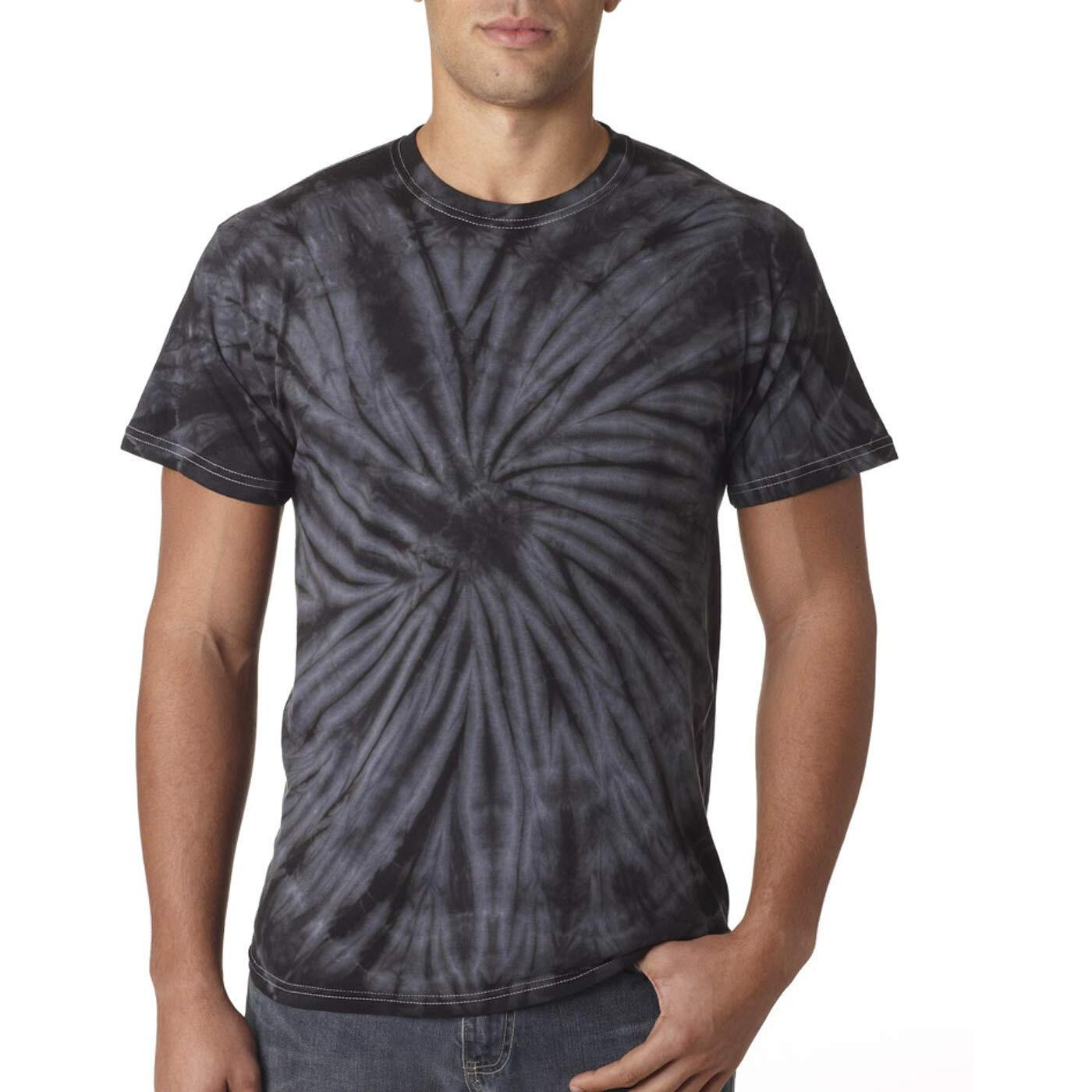 Tie-Dye Adult 5.4 oz. 100% Cotton Spider T-Shirt S SPIDER BLACK