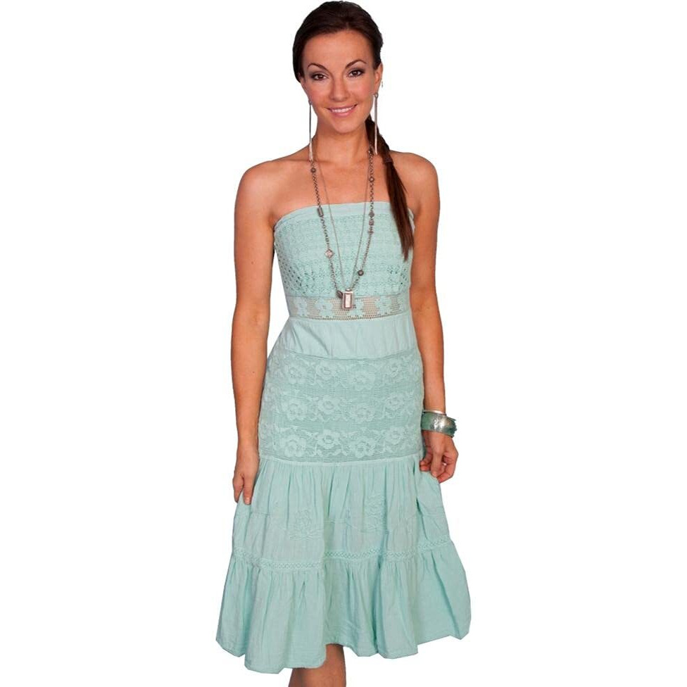 Scully Cantina Tube Top Summer Dress Mint XS