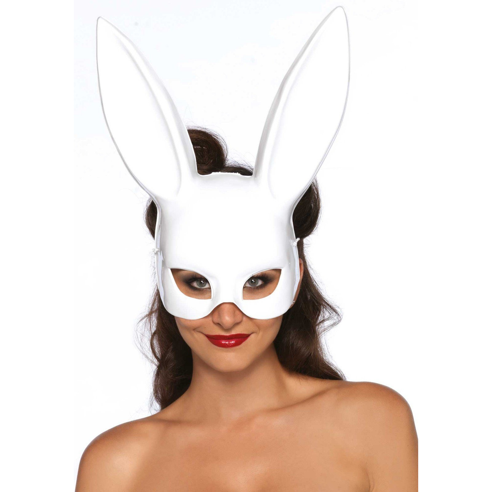 Leg Avenue omens Masquerade Rabbit Mask Costume Accessories, White, One Size US