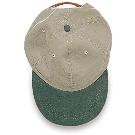 Whispering Pines Sportwear Adams Optimum Khaki Crown Pigment Dyed Twill Cap (Khaki_Spruce Green) (All)