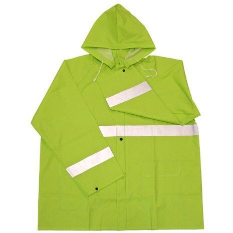 3PR0350NX Extra Large fluorescente 35mm Verde Lluvia Chaqueta