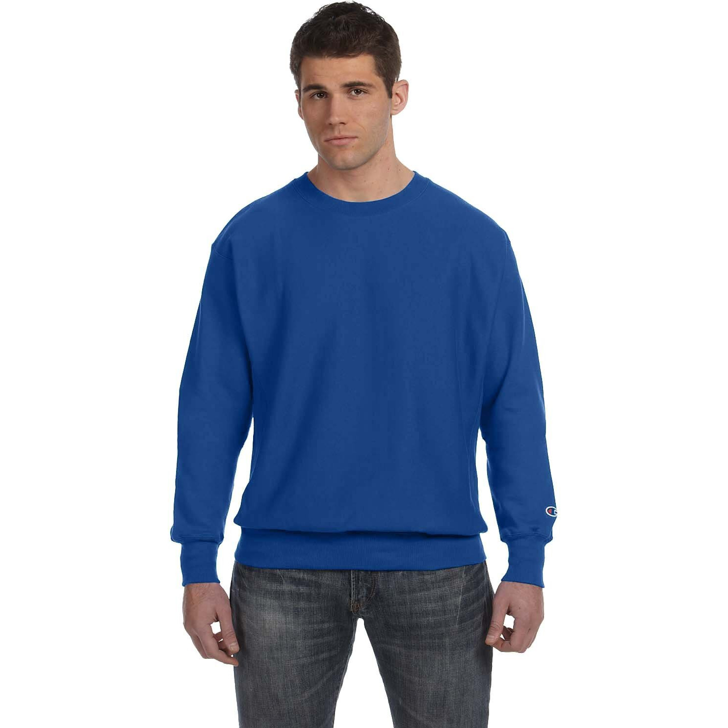 S149 Champion Adult Reverse Weave Cre Neck Fleece (Team Blue) (M)