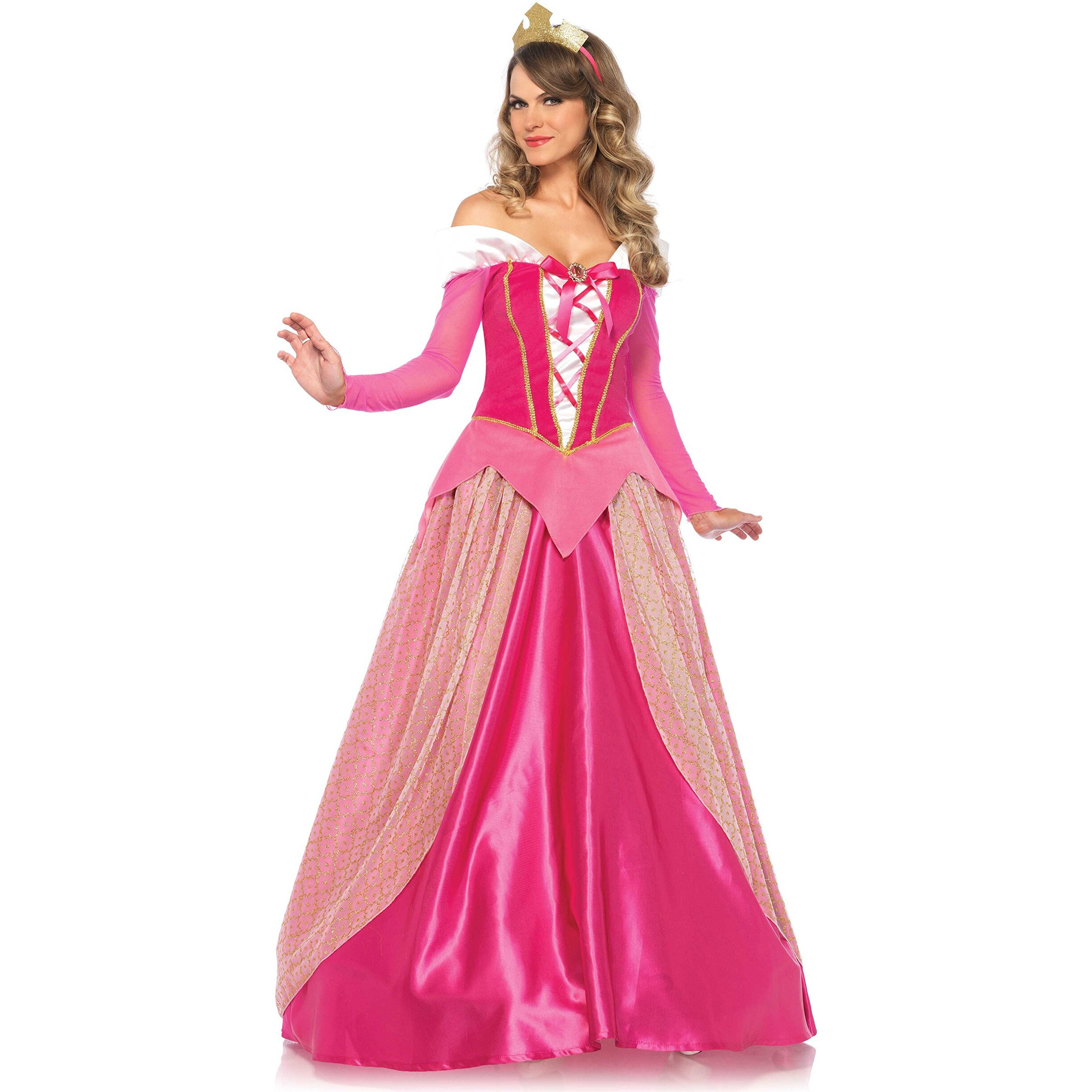 Leg Avenue Women's Princess Aurora Costume, Pink, Large