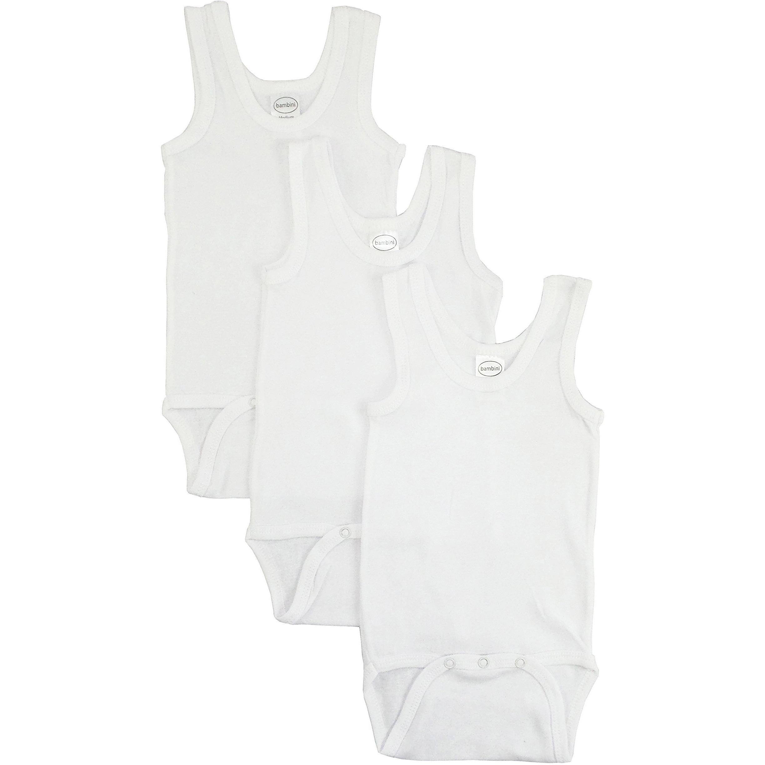 Bambini White Tank Top Onezie-Medium