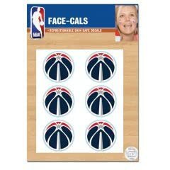 NBA Washington Wizards Face Tattoos, Team Colors, One Size