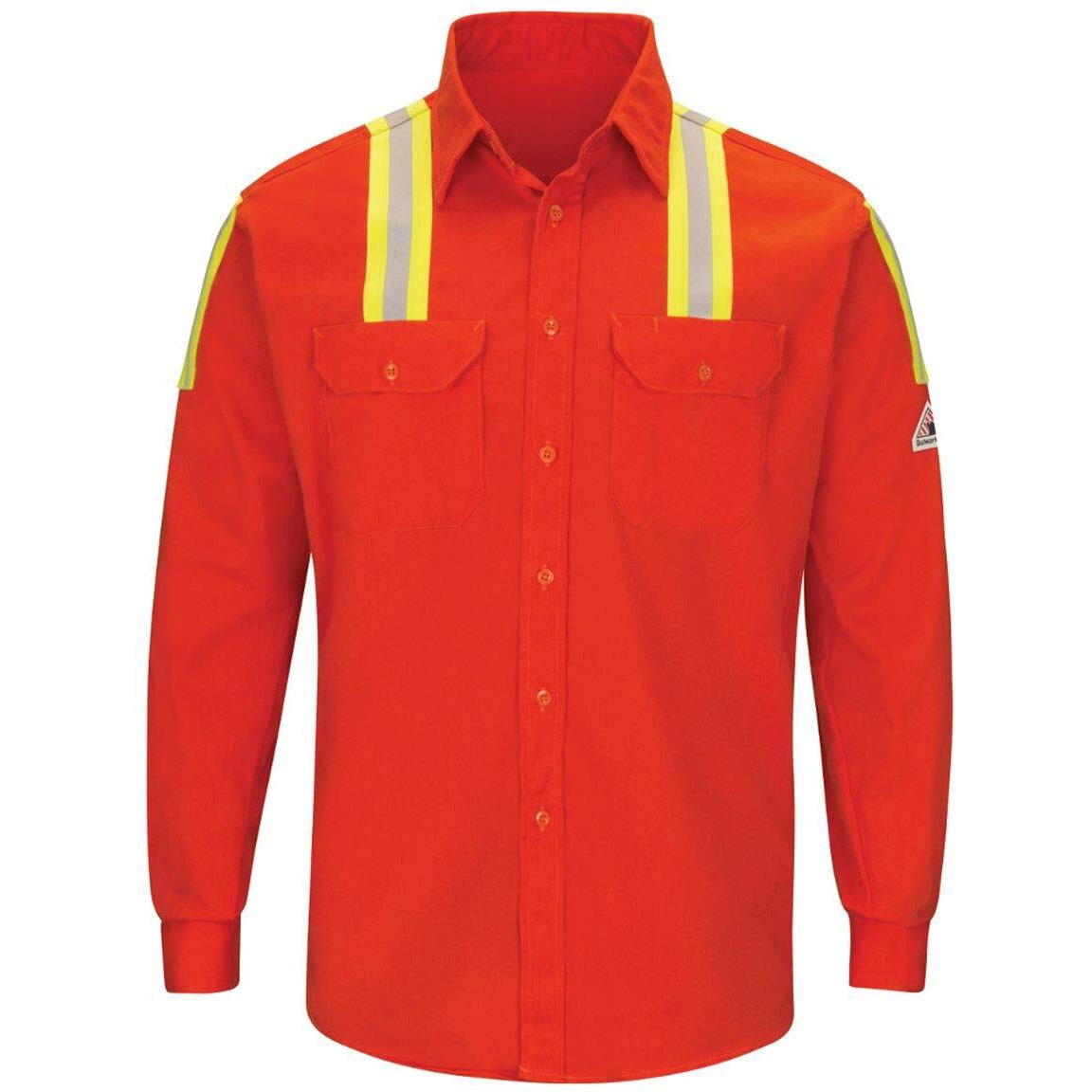 Bulwark Enhanced Visibility Long Sleeve Uniform Shirt M Orange