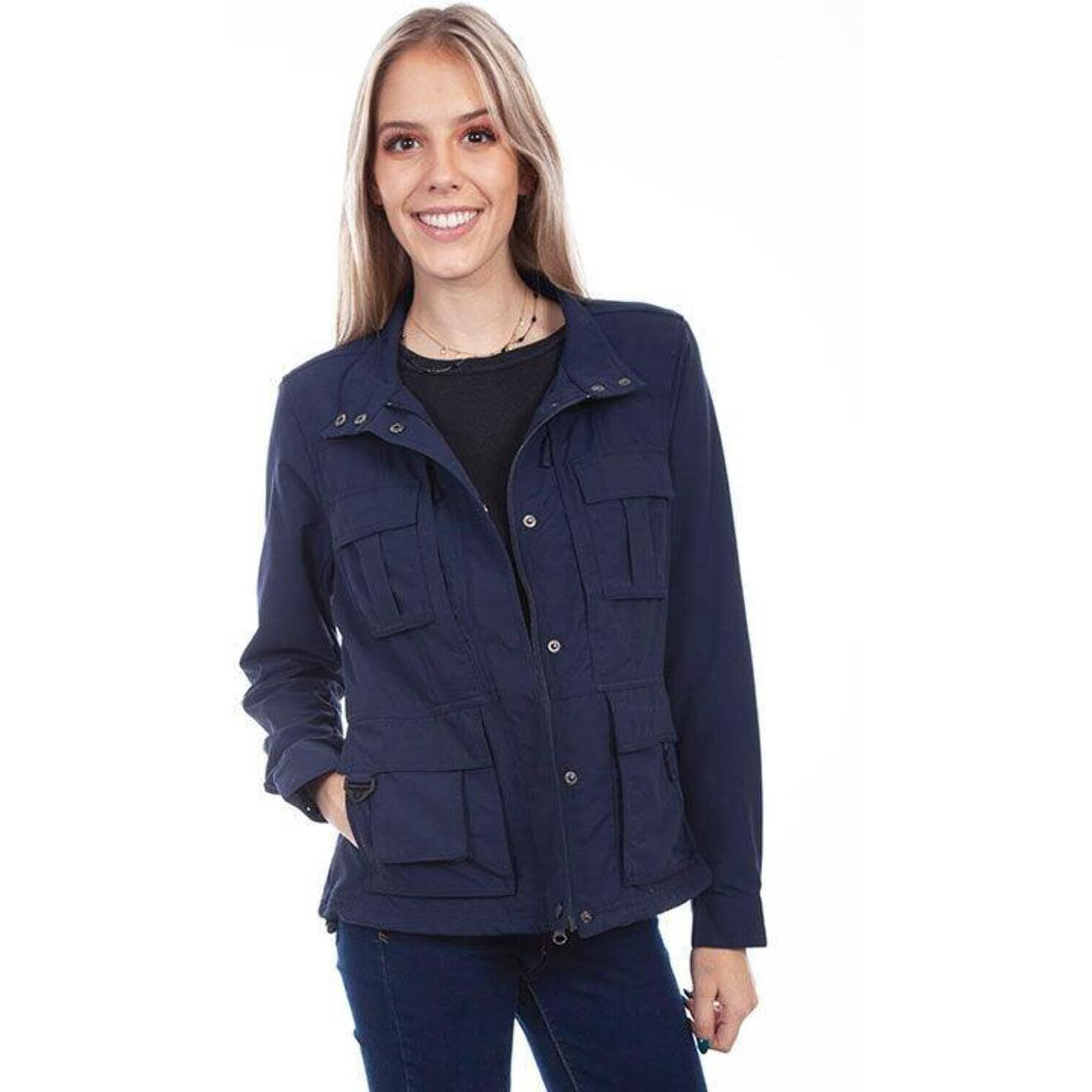 Scully Western Jacket Womens Multi Pocket 1X Midnight Sky F0_6261