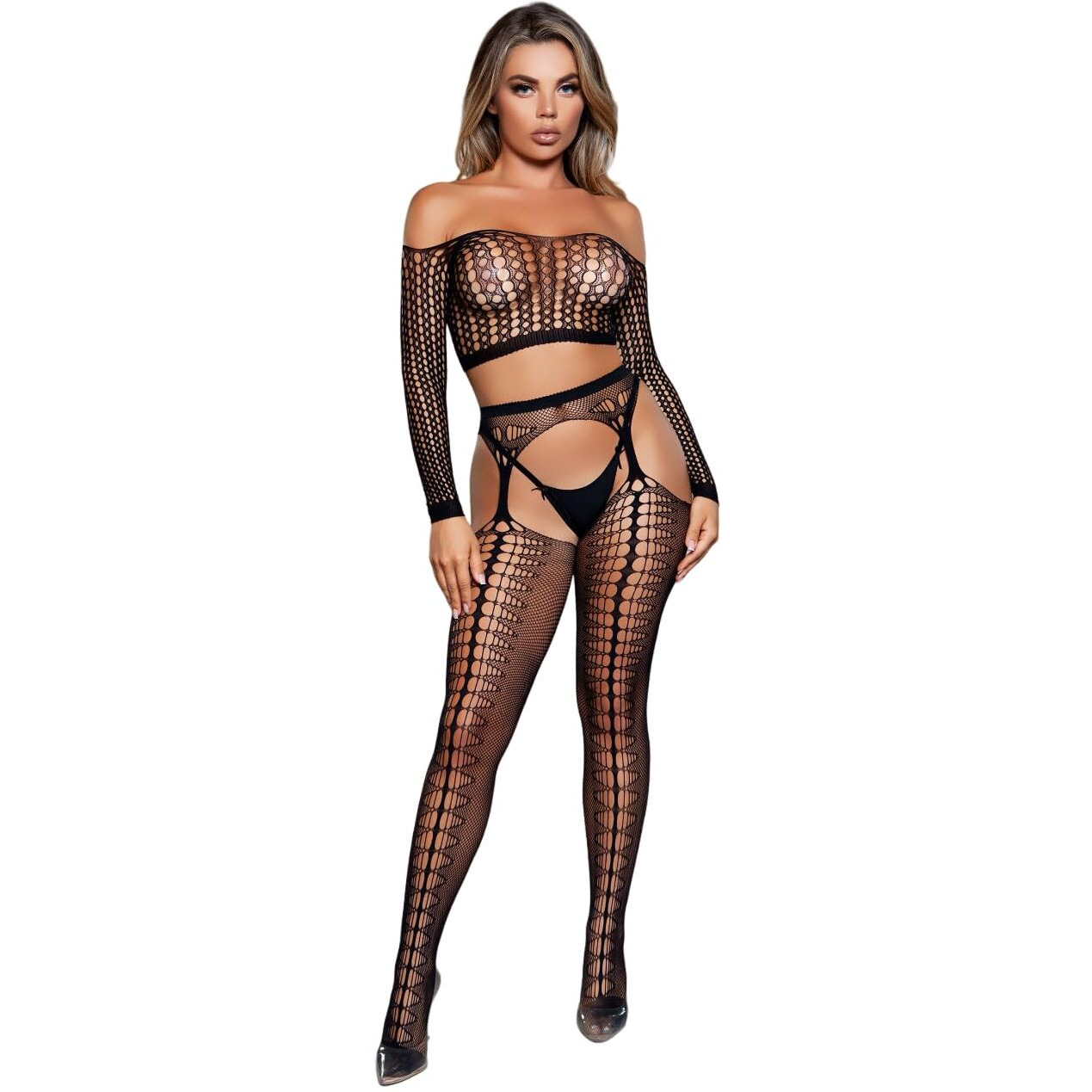 Run The World Bodystocking - Queen Size - Black