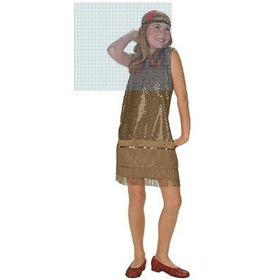 212 Main Sequin Flapper Medium Child - Gold