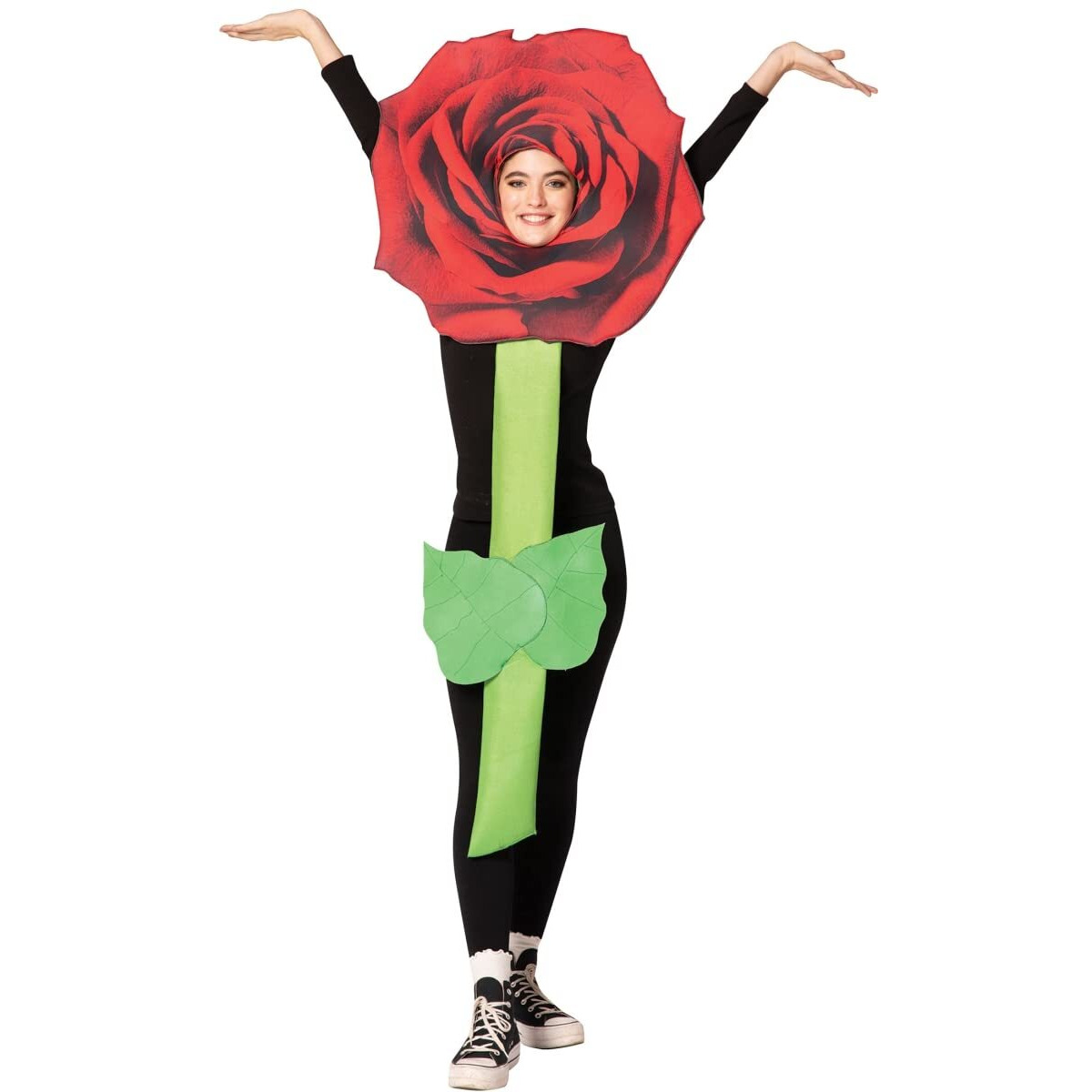 212 Main Red Rose Flower Adult Costume