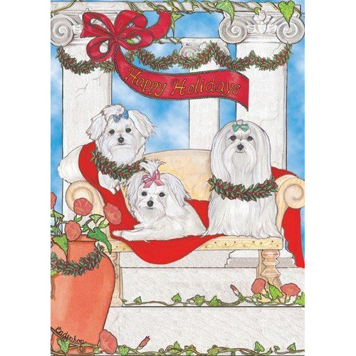 Pipsqueak Productions C983 Holiday Boxed Cards- Maltese