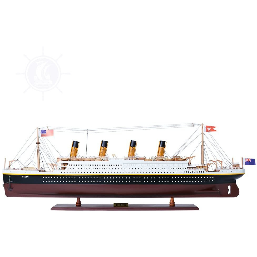 Old Modern Handicrafts Titanic Painted Large Model Ship - Fully Assembled Ship Model - Premium Wood - Exquisite Nautical Dcor for Home & Office - 40.0L x 4.5W x 14.0H inches