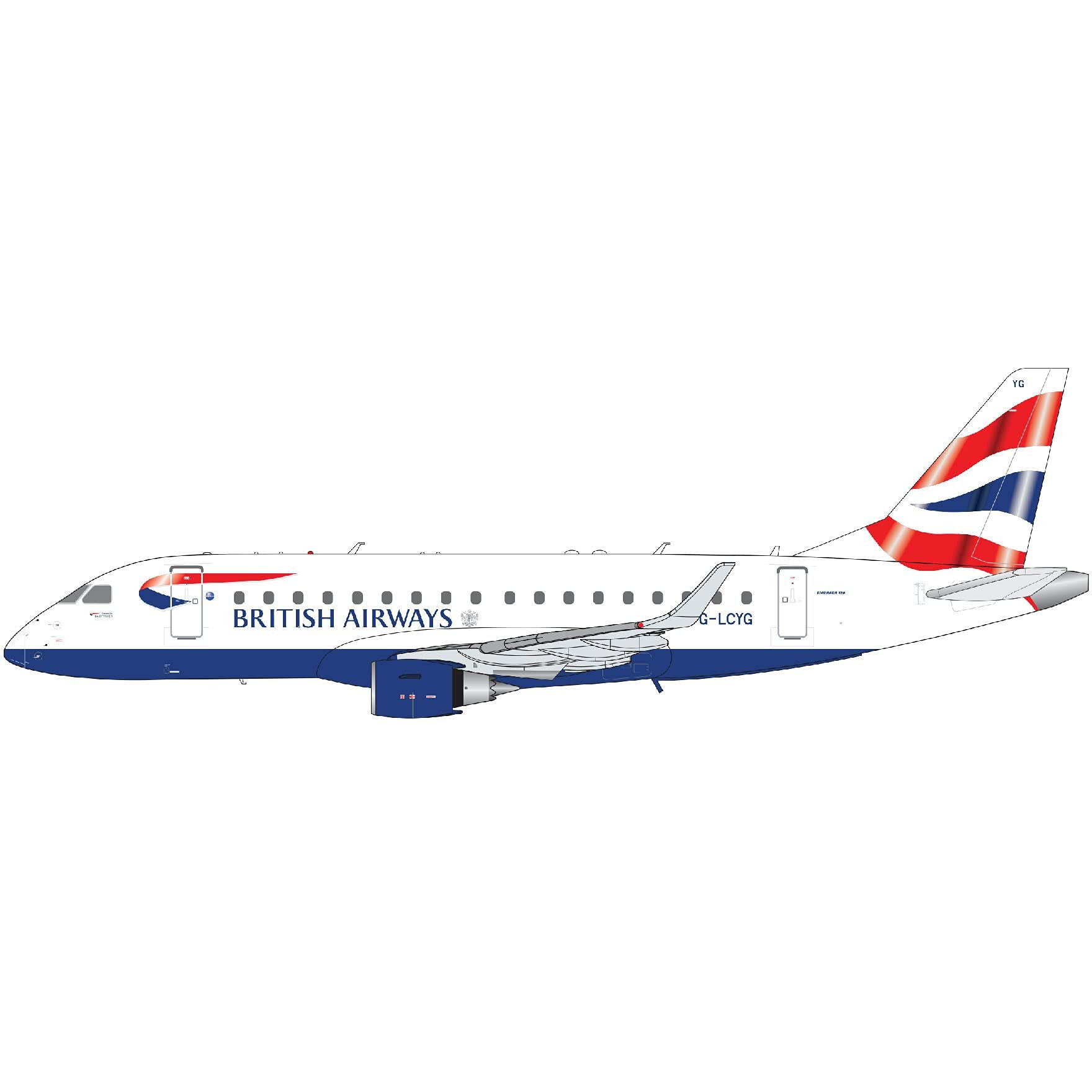 GeminiJets G2BAW560 Embraer 170STD British Airways CityFlyer G-LCYG Scale 1/200