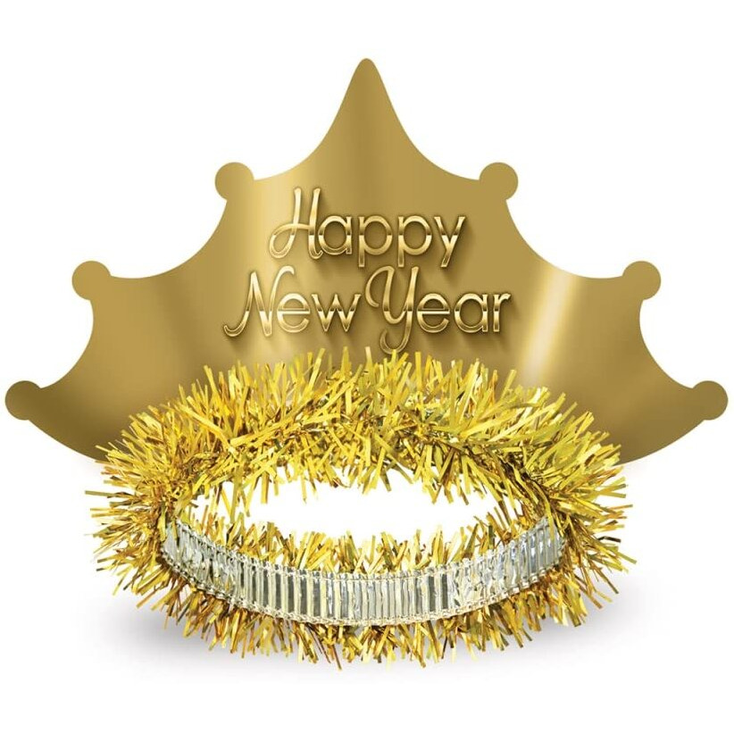 Beistle 80065-GD50 New Year Tiaras Golden