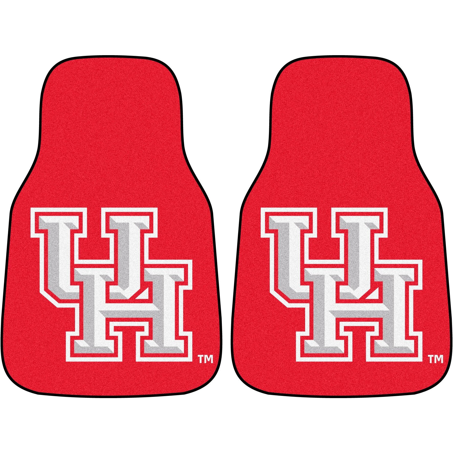 Fanmats Sports Team Logo Houston 2-piece Carpeted Car Mats 18 x27