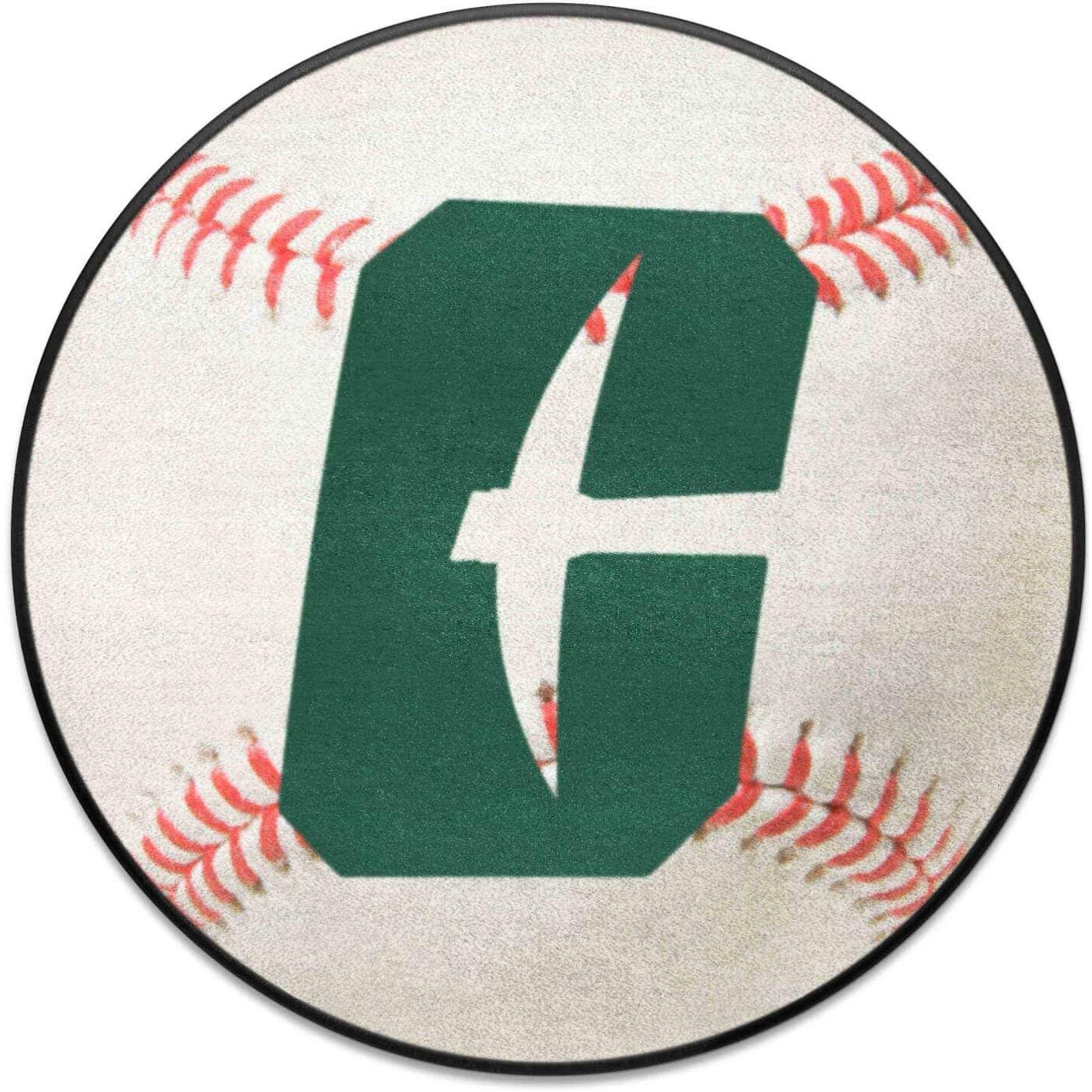 FANMATS Sports Team Logo Design Round Shaped Nylon Carpet UNC University of North Carolina - Charlotte Baseball Mat