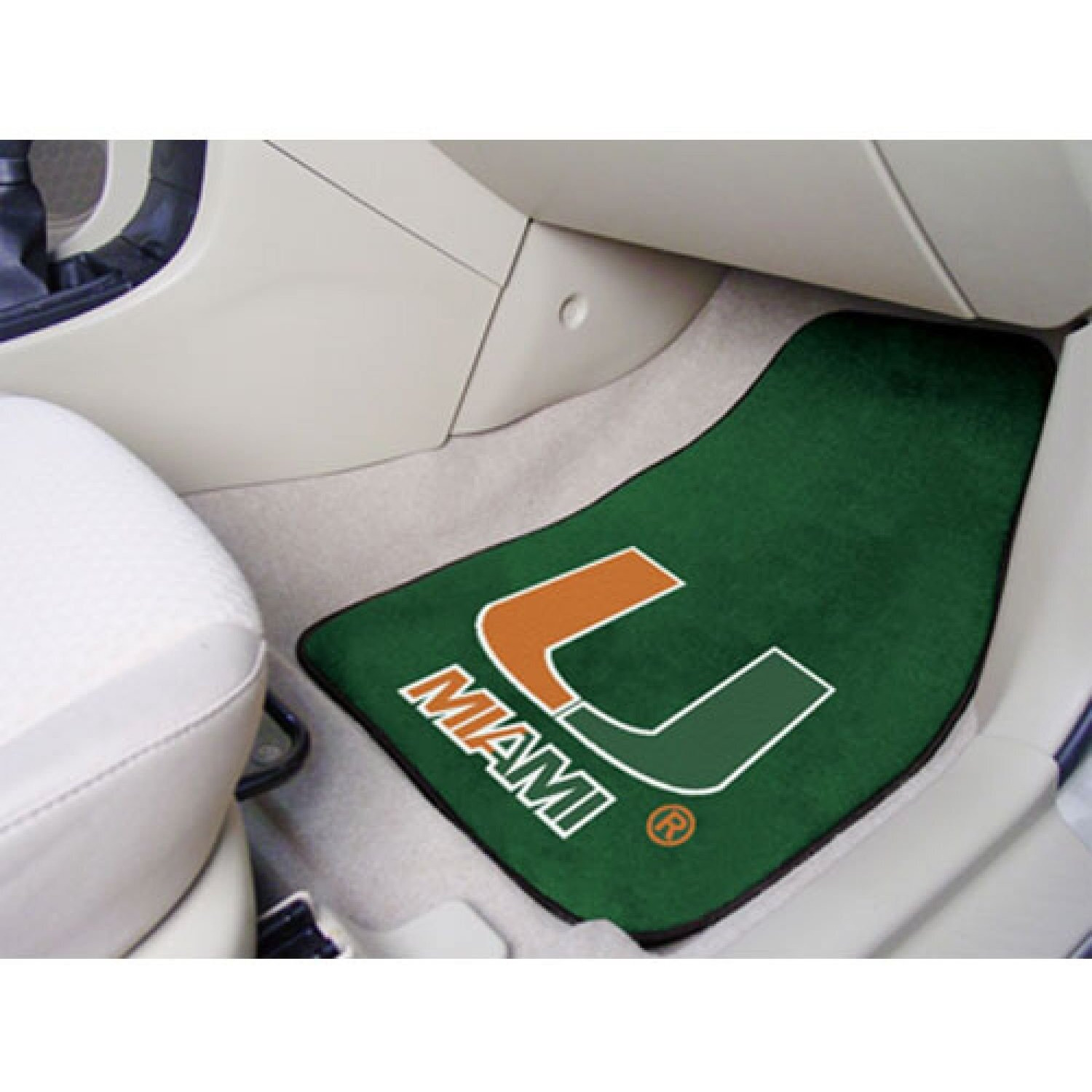 Fanmats University of Miami 2-pc Carpet Car Mat Set/17 x27