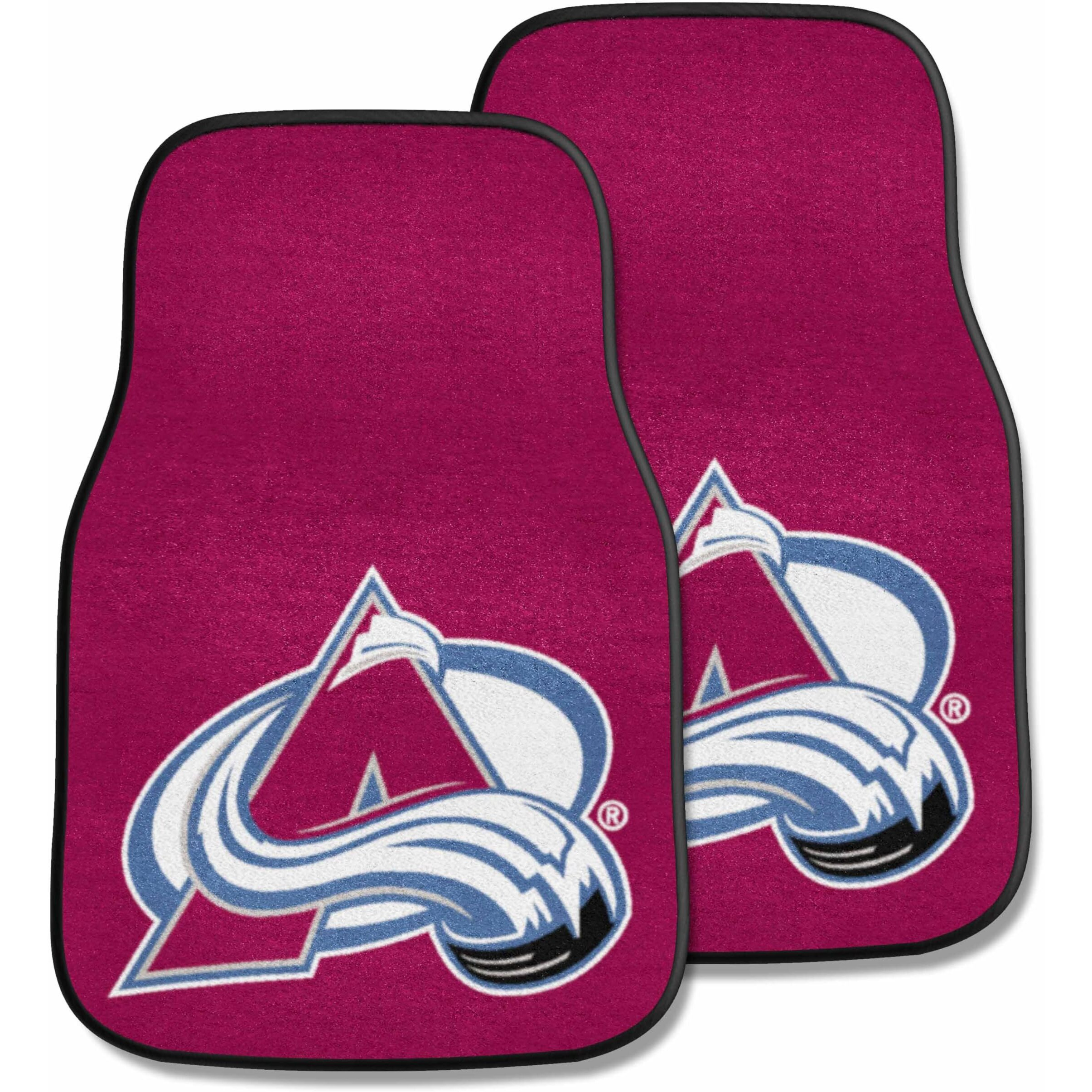 Fanmats 10617 NHL Colorado Avalanche Front Row Nylon Carpet Car Mat - 2 Piece