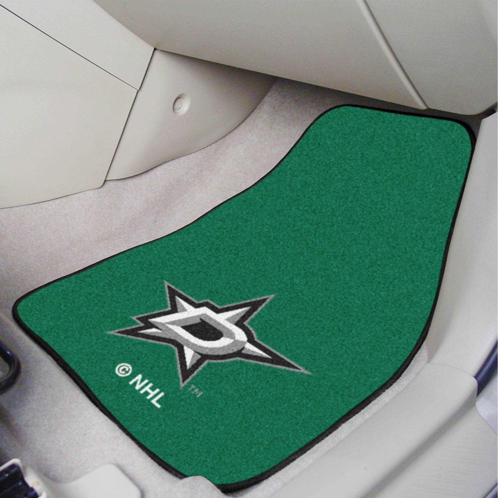 NHL 2 Piece Novelty Carpeted Car Mats Size 1'6  x 2'3 , NHL Team Dallas Stars