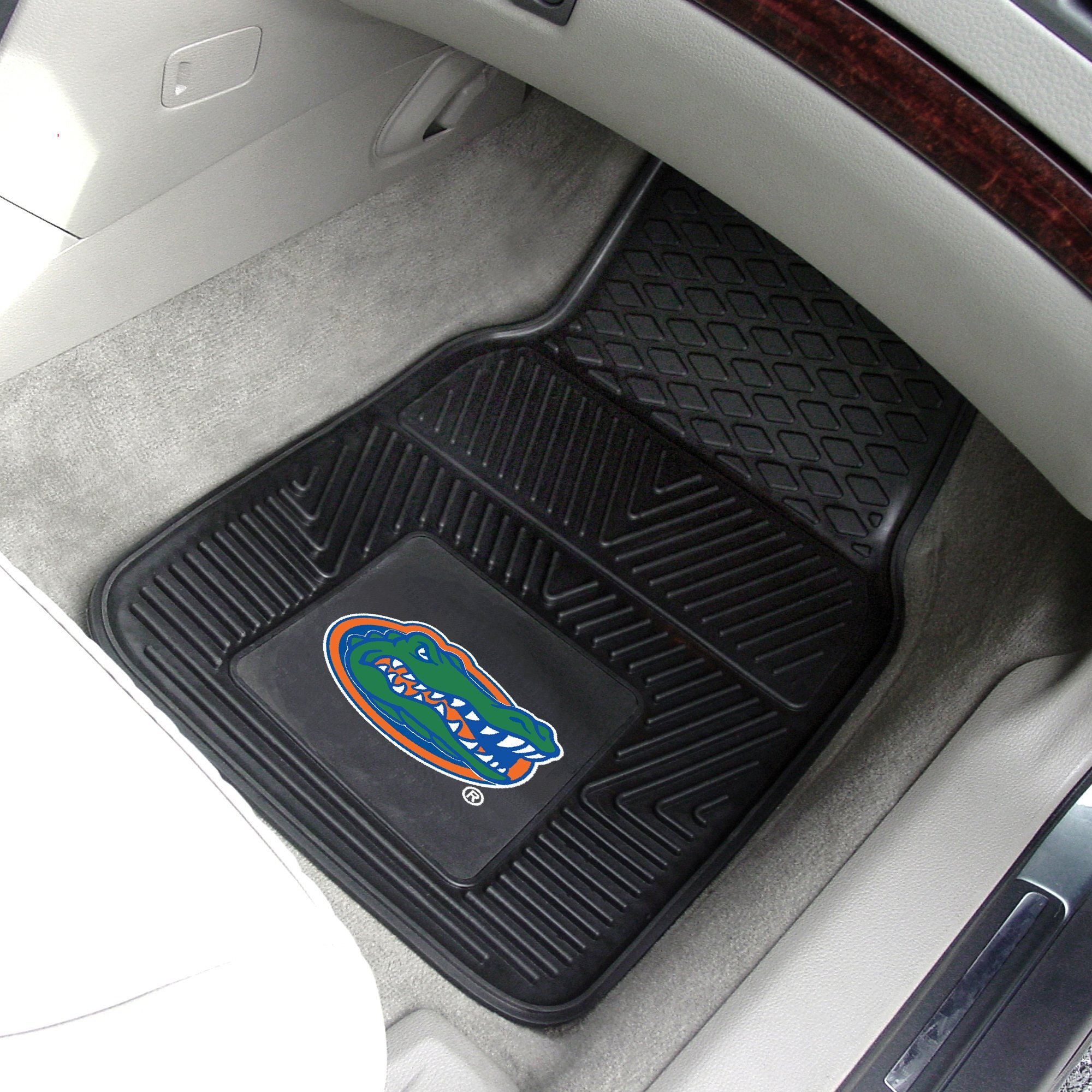 FANMATS NCAA Florida Gators Heavy Duty 2-Piece Vinyl Car Mat - 17 x27