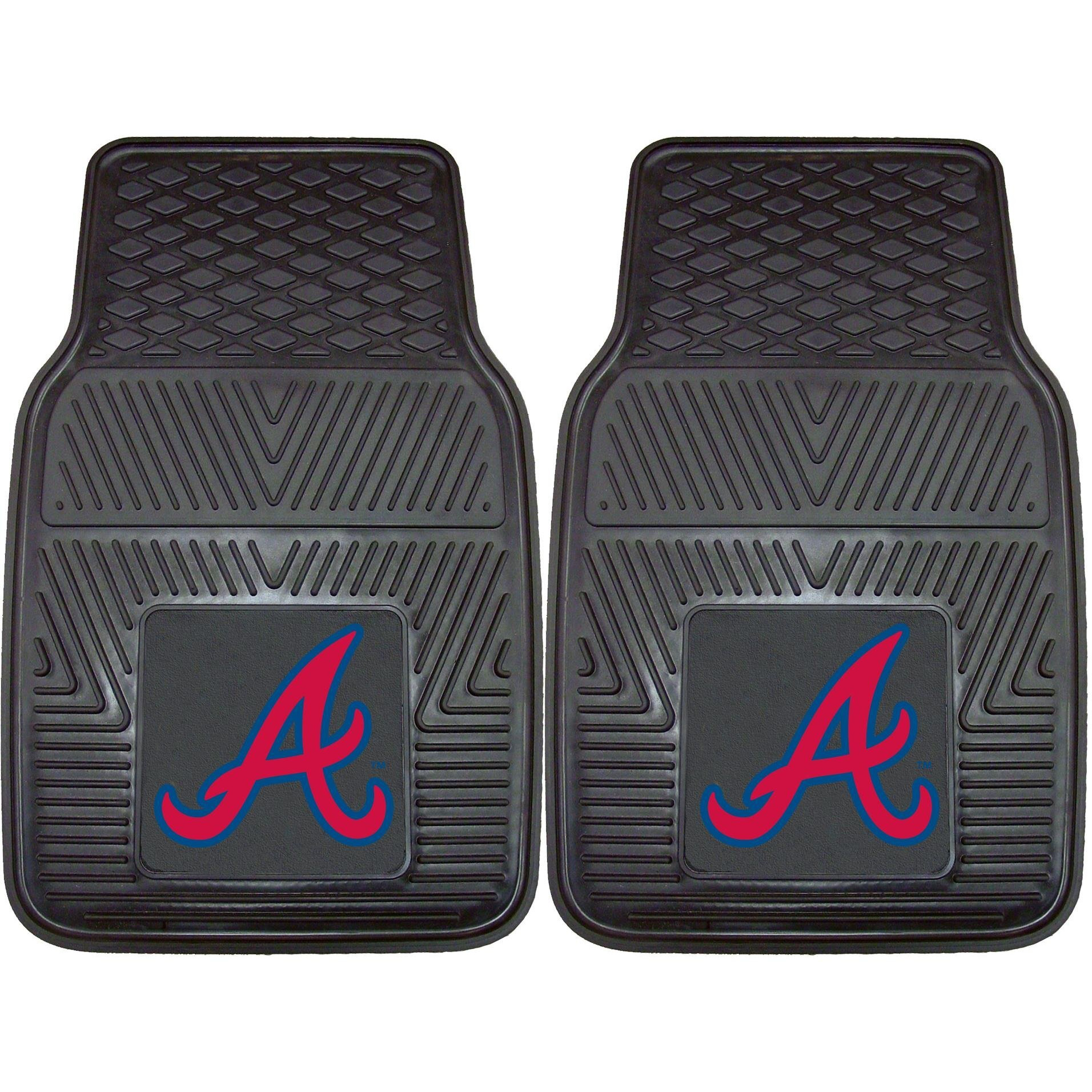 Atlanta Braves Heavy Duty 2-Piece Vinyl Car Mats 18 x27