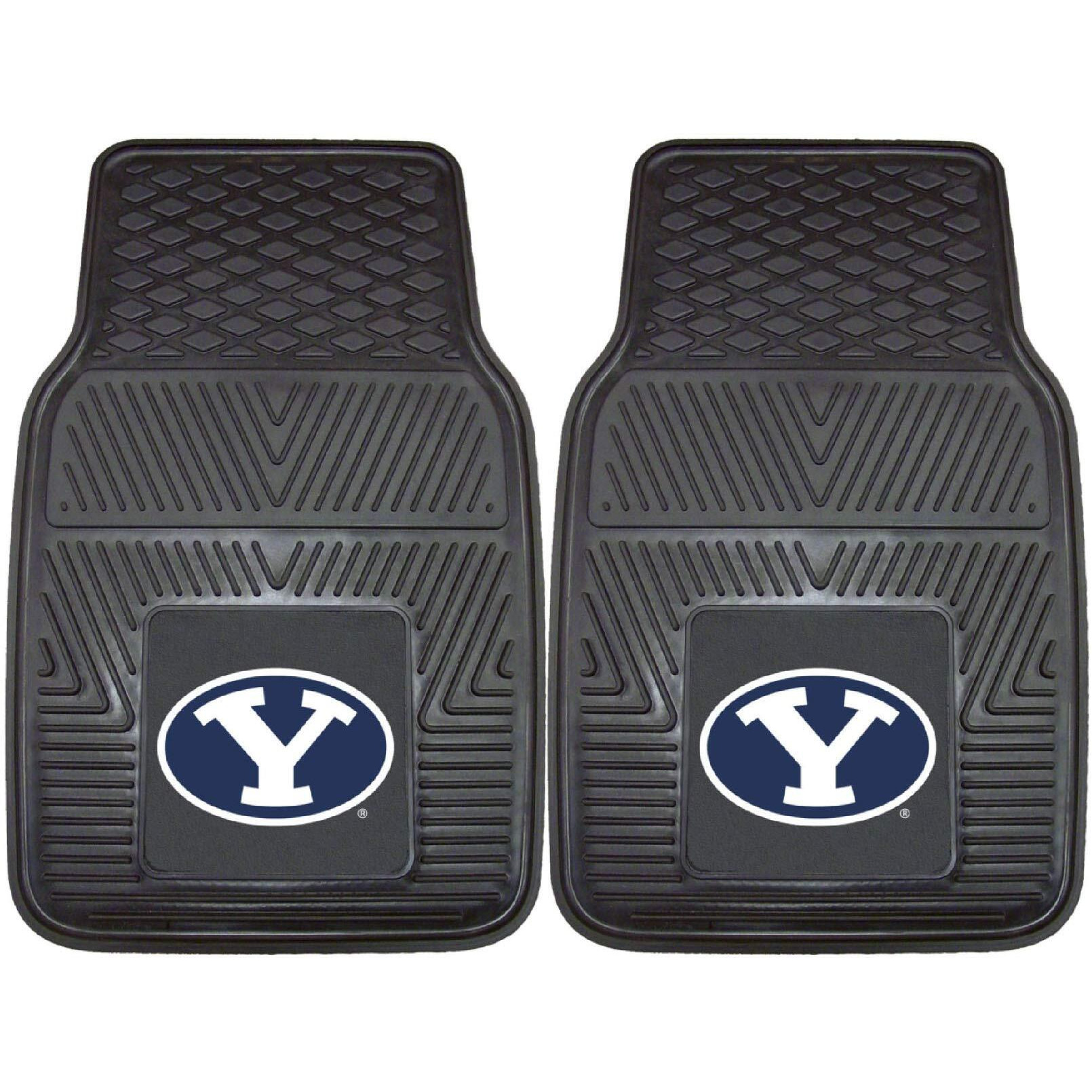 Brigham Young University Heavy Duty Vinyl Car Mat, 2-Piece Set, 18 L X 27 W