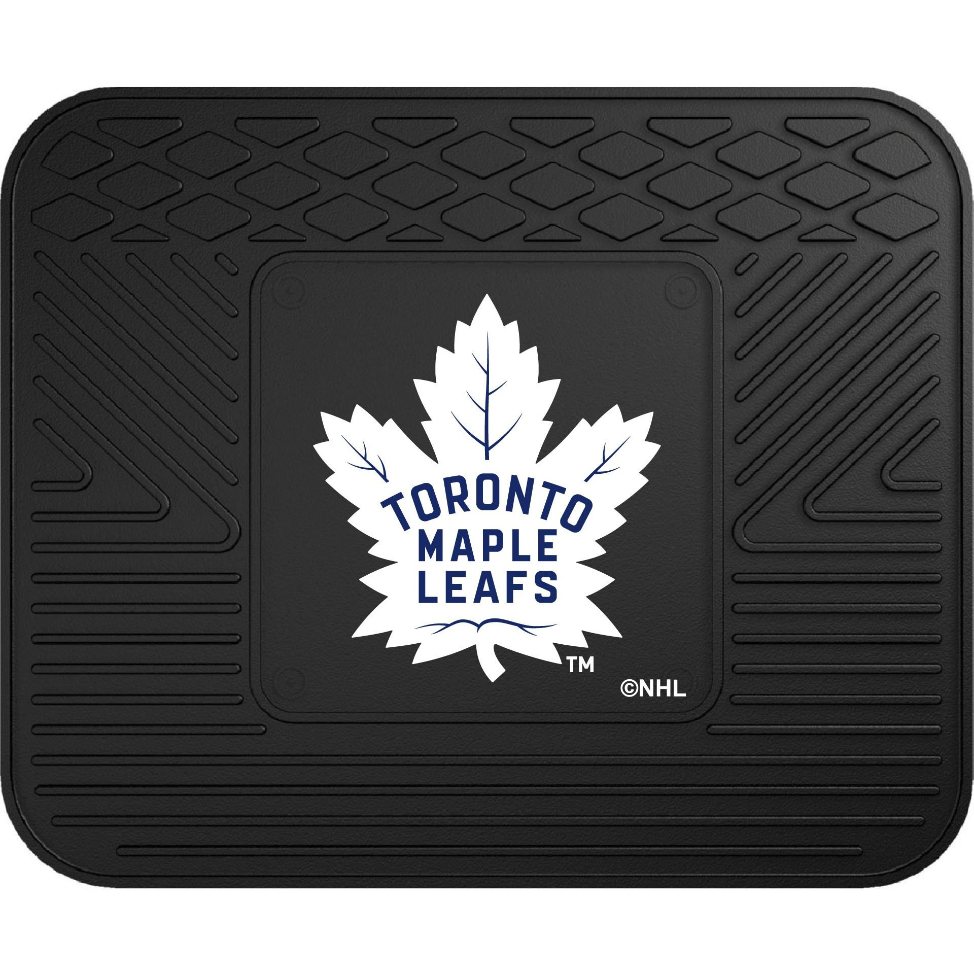 FANMATS 10784 Toronto Maple Leafs Back Row Utility Car Mat - 1 Piece - 14in. x 17in., All Weather Protection, Universal Fit, Molded Team Logo