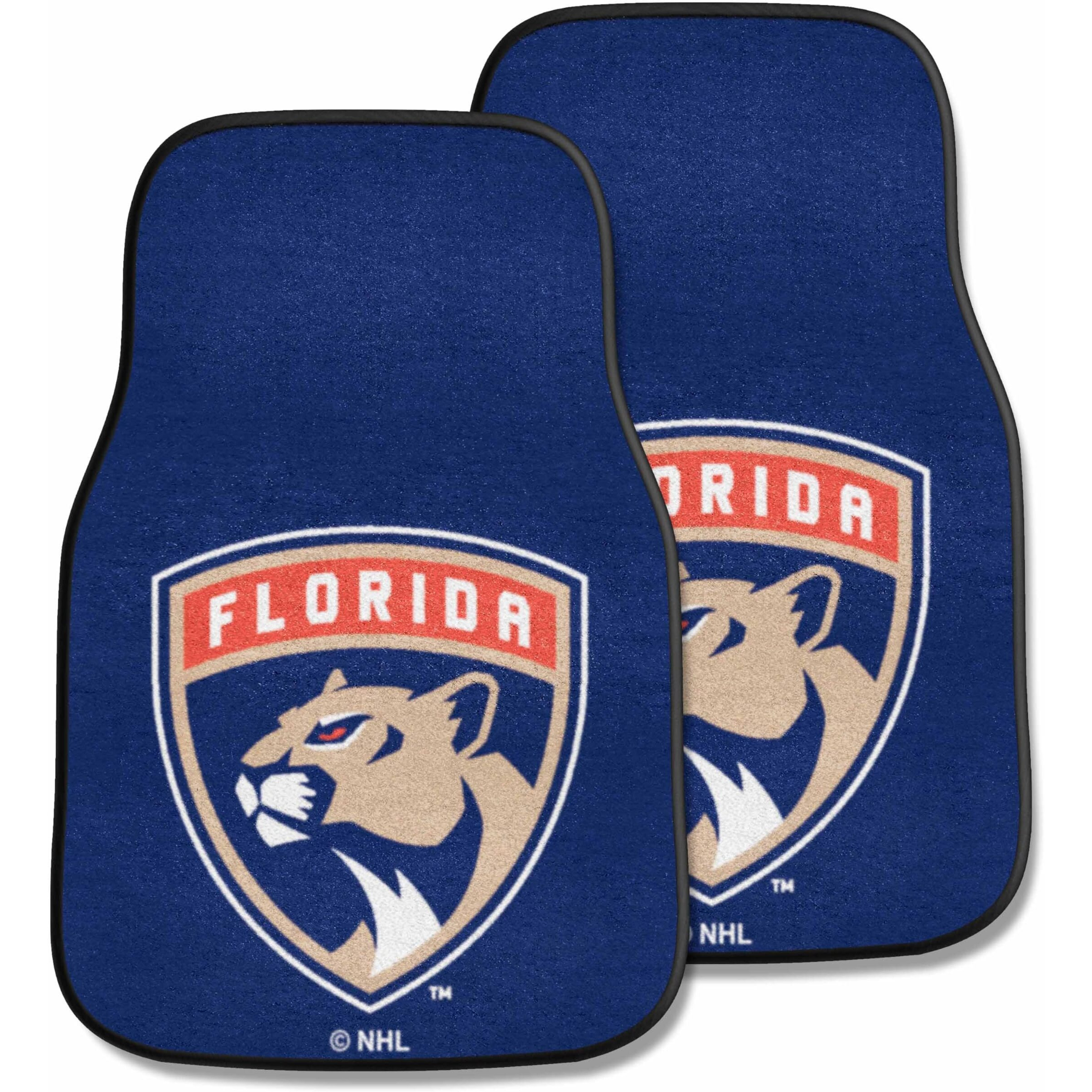 Fanmats 10540 NHL Florida Panthers Front Row Nylon Carpet Car Mat - 2 Piece