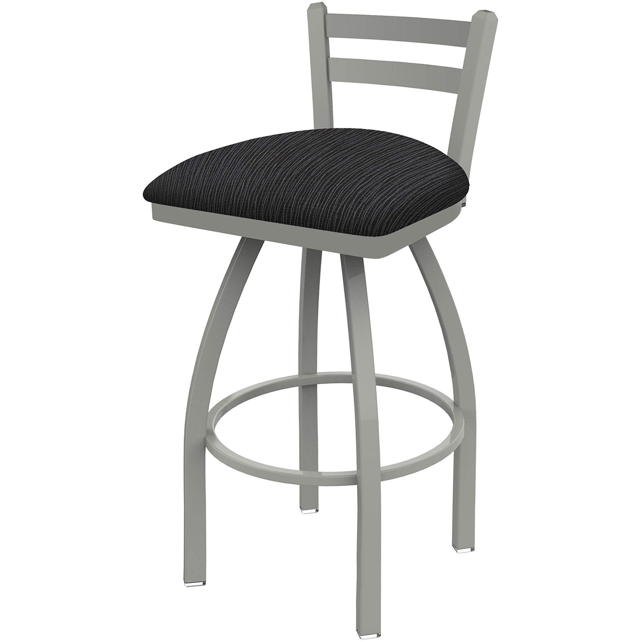 411 Jackie 25  Low Back Swivel Counter Stool with Anodized Nickel Finish and Graph Anchor Seat