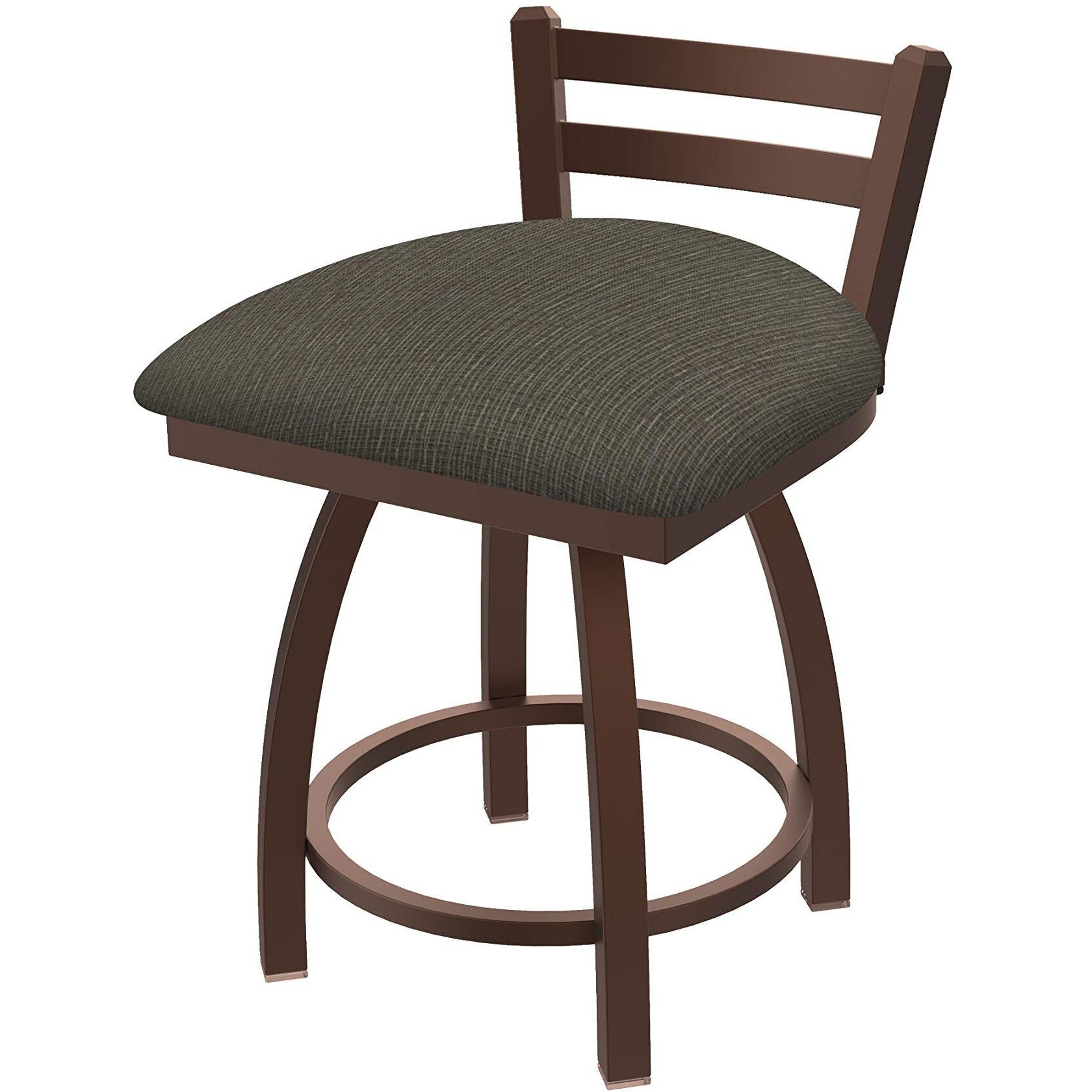 411 Jackie 18  Low Back Swivel Vanity Stool with Bronze Finish and Graph Chalice Seat