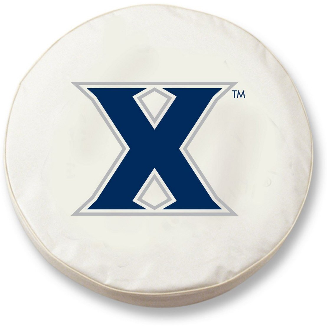 Xavier Musketeers Tire Cover (White,Universal Small)