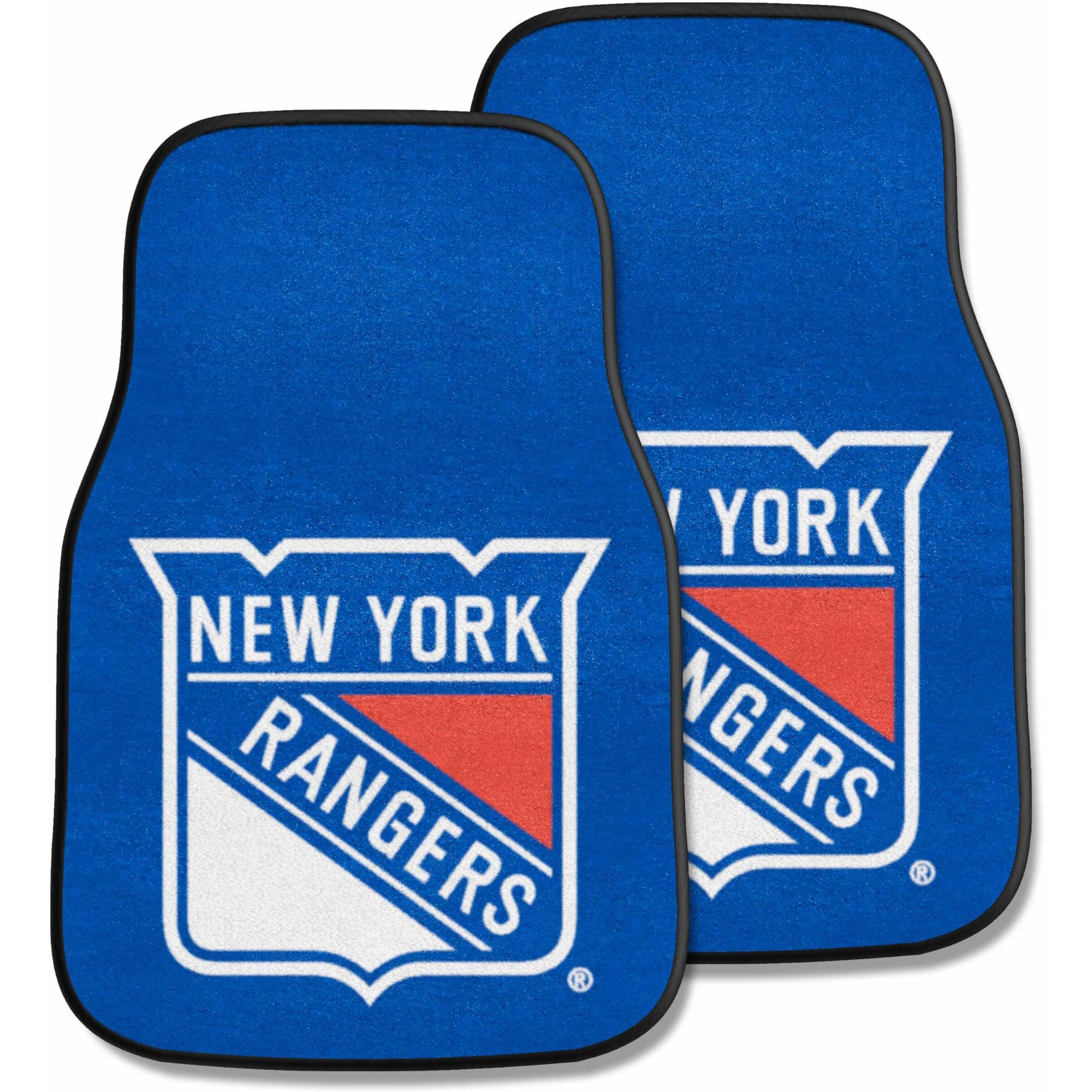 Fanmats 10473 NHL New York Rangers Front Row Nylon Carpet Car Mat - 2 Piece