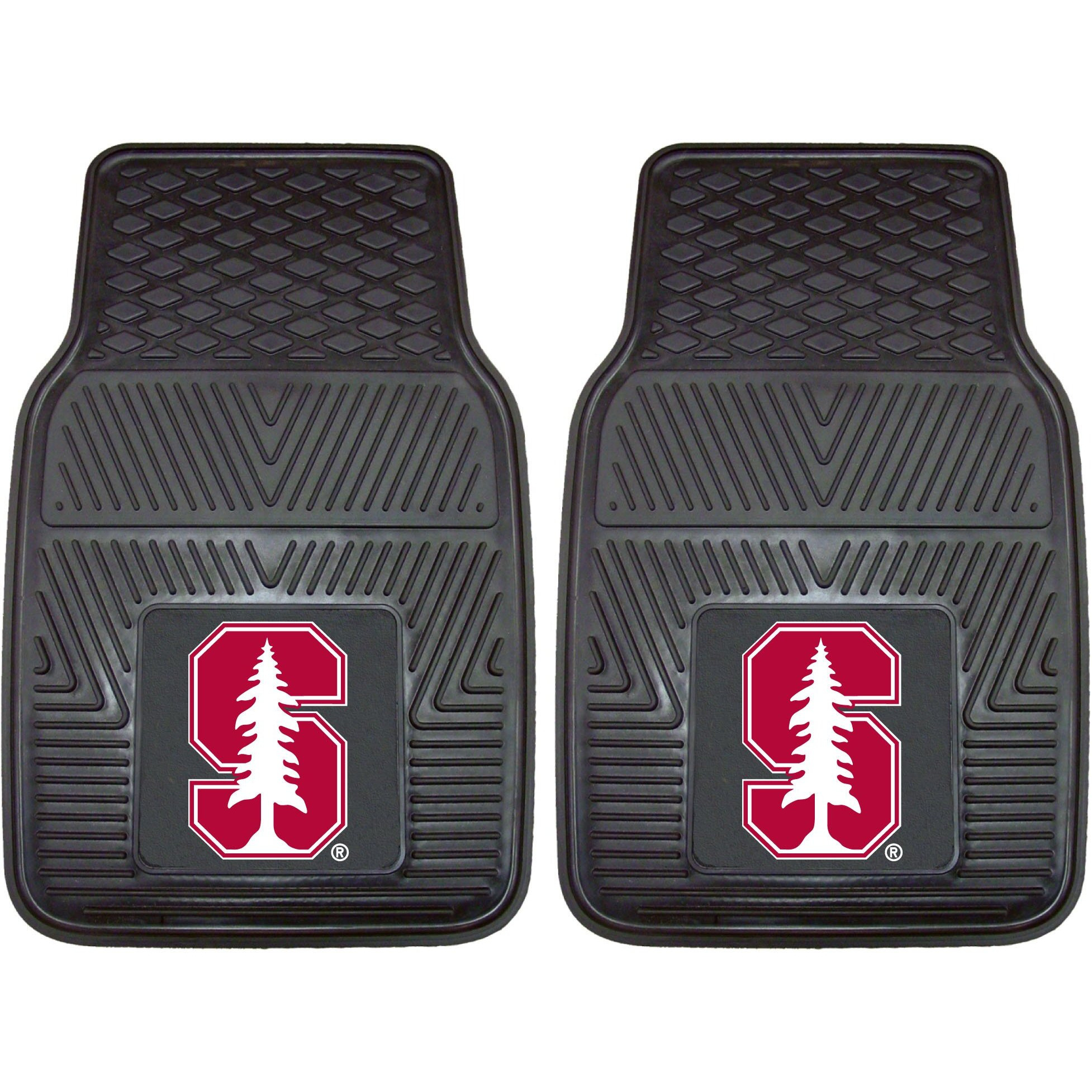 FANMATS Stanford Cardinal Heavy Duty Car Mat Set - 2 Pieces