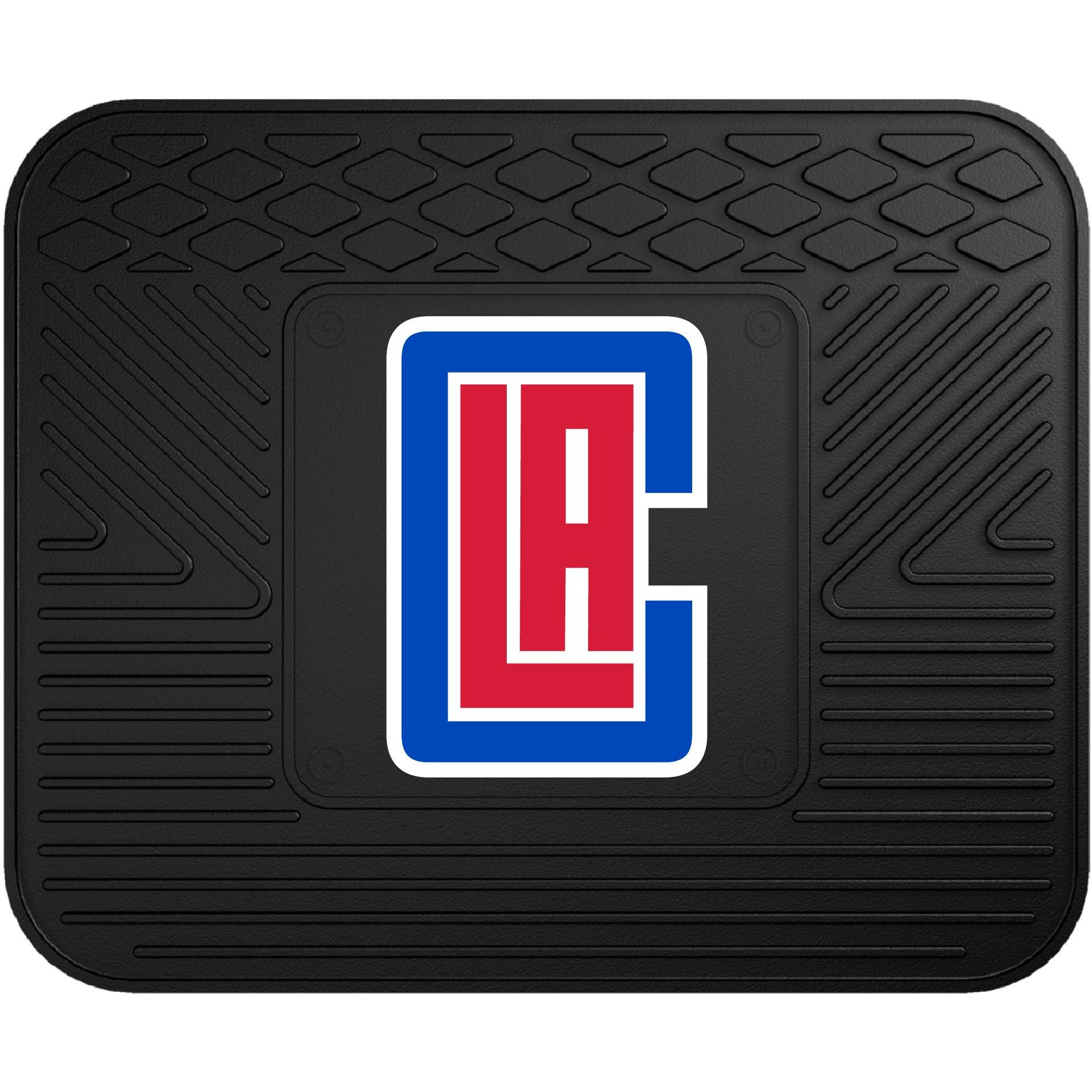 FANMATS 10018 Los Angeles Clippers Back Row Utility Car Mat - 1 Piece - 14in. x 17in., All Weather Protection, Universal Fit, Molded Team Logo