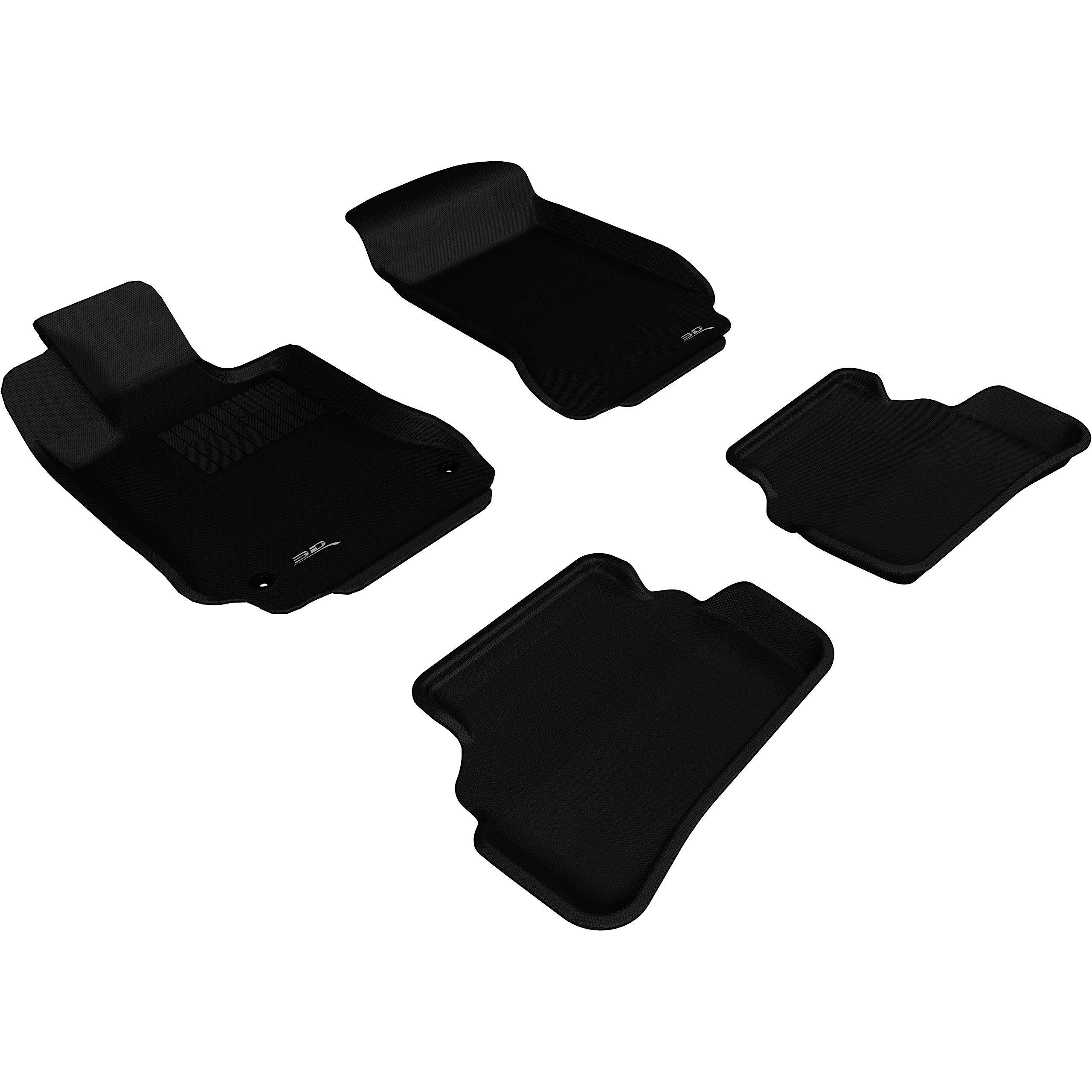 3D MAXpider L1MB00901509 Complete Set Custom Fit All-Weather Floor Mat for Select Mercedes-Benz C-Class Models - Kagu Rubber (Black)