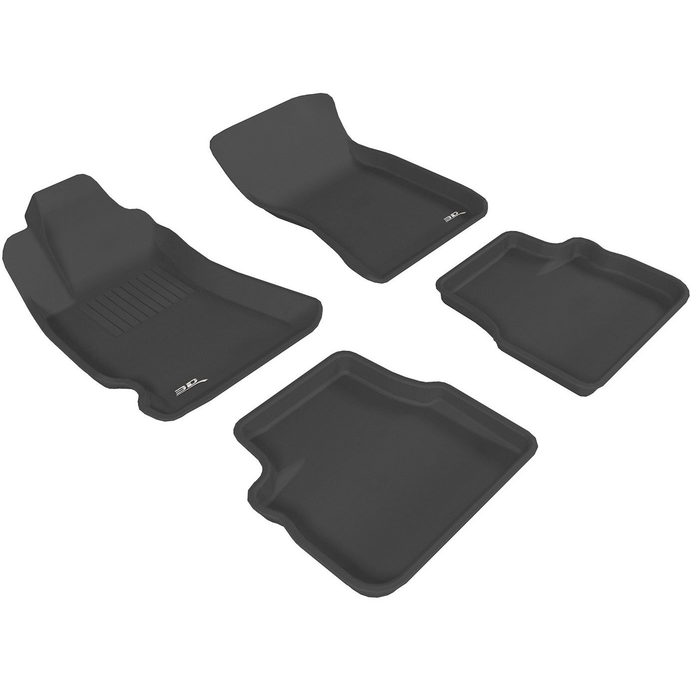 3D MAXpider Custom Fit Kagu Floor Mat (Black) Compatible with Subaru Forester 2009-2013 - Full Set