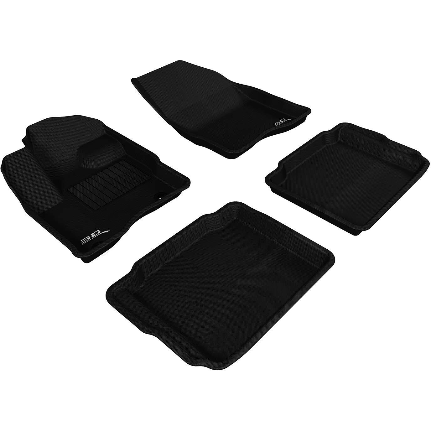 3D MAXpider L1FR01801509 Complete Set Custom Fit All-Weather Floor Mat for Select Ford Taurus Models - Kagu Rubber (Black)