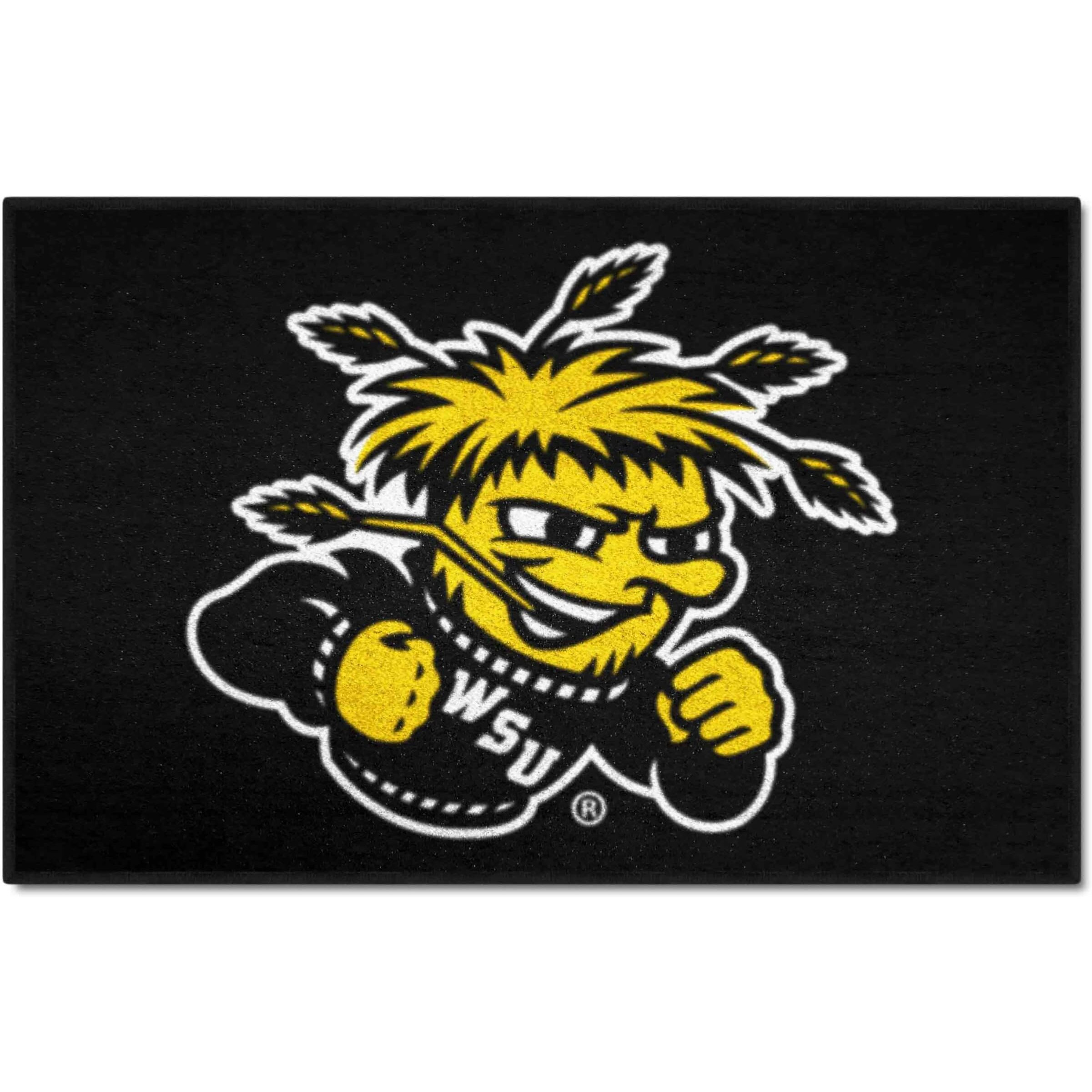 FANMATS 684 NCAA - Wichita State Shockers Starter Mat Accent Rug - 19in. x 30in. | Sports Fan Home Decor Rug and Tailgating Mat