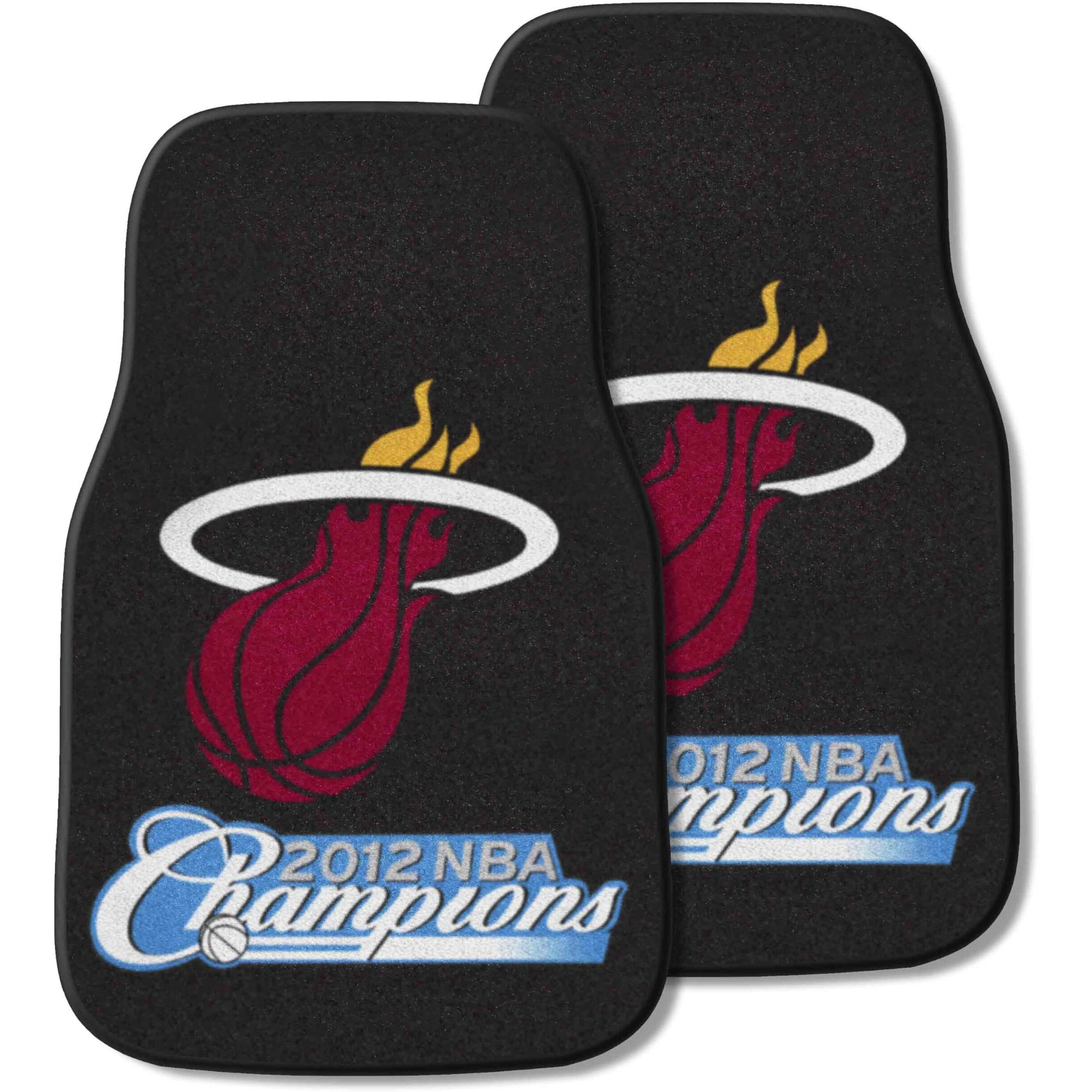 FANMATS 13774 Miami Heat 2012 NBA Champions Front Carpet Car Mat Set - 2 Pieces