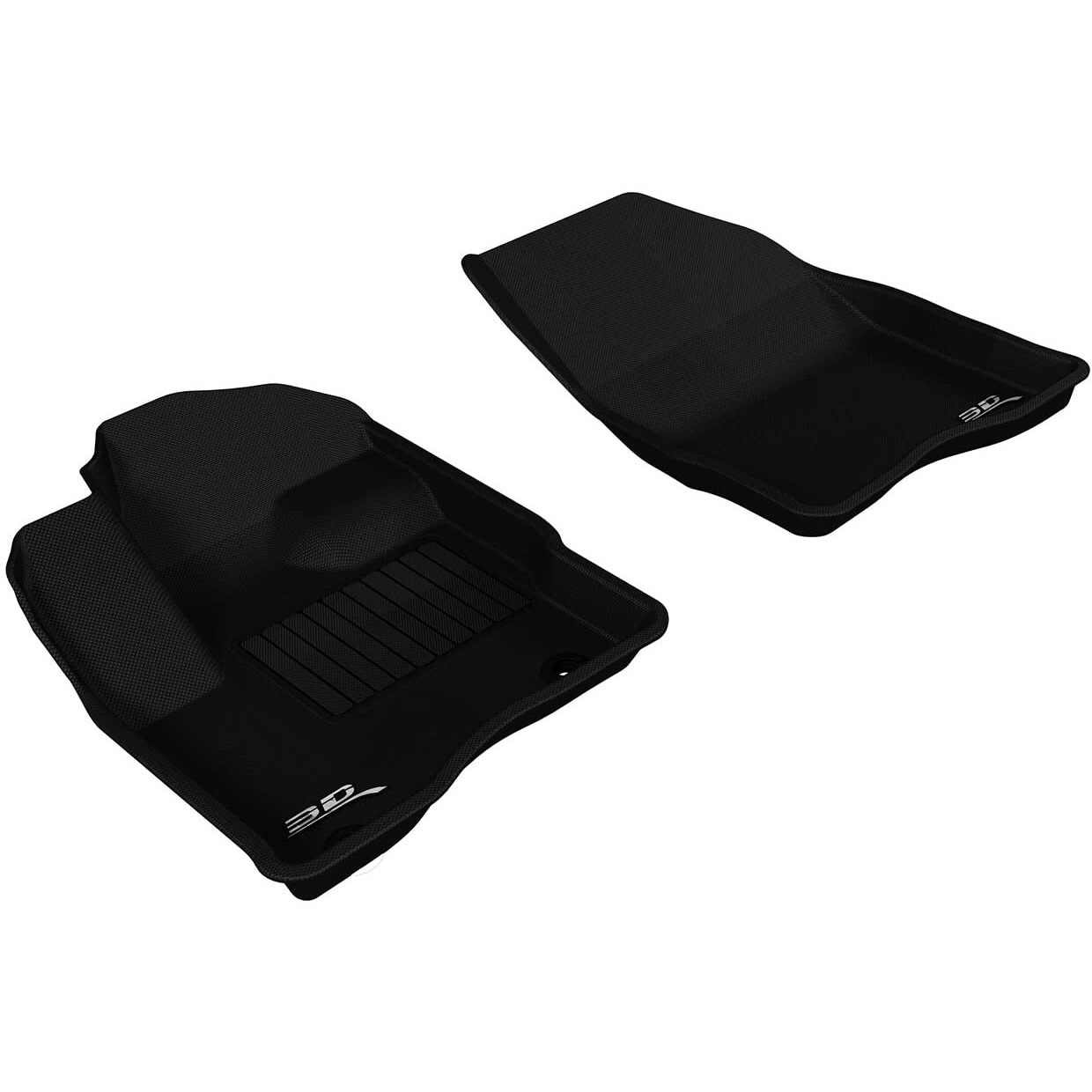 3D MAXpider Front Row Custom Fit All-Weather Floor Mat for Select Ford Taurus Models - Kagu Rubber (Black)