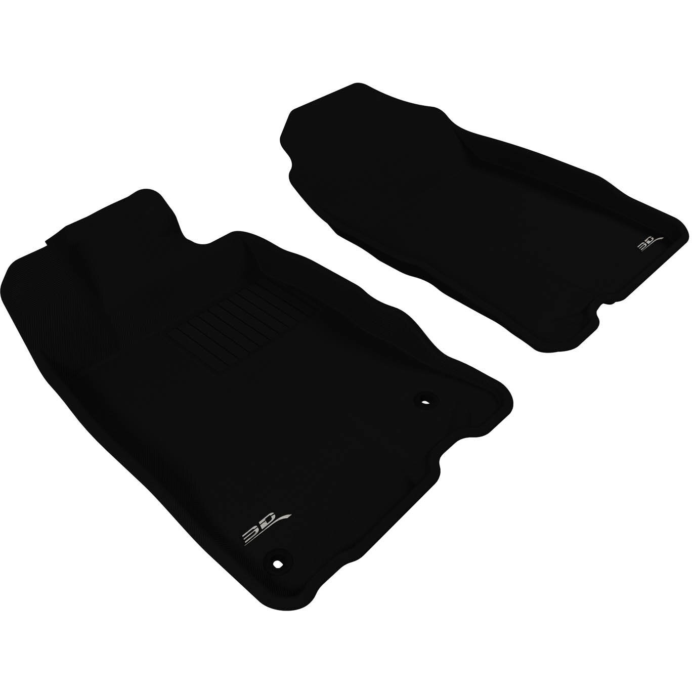 3D MAXpider Custom Fit Kagu Floor Mat (Black) Compatible with Honda CR-Z 2011-2016 - Front Row