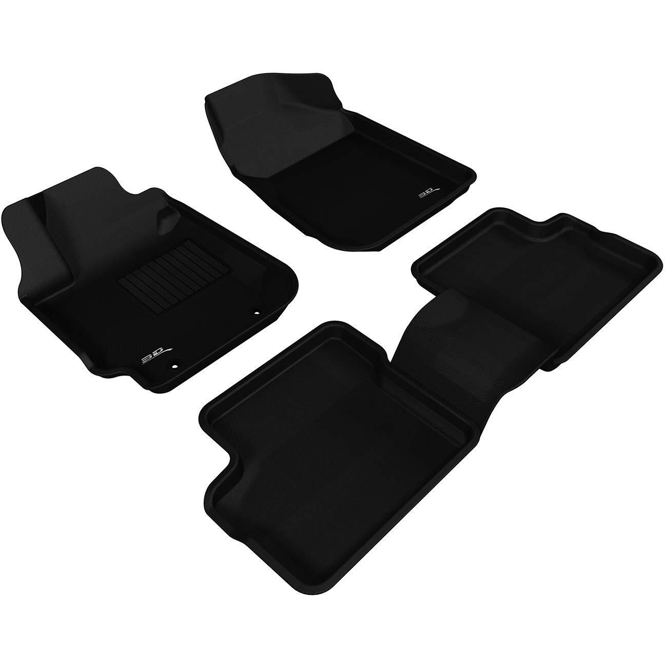 3D MAXpider Custom Fit Kagu Floor Mat (Black) Compatible with Toyota Matrix 2003-2008 - Full Set